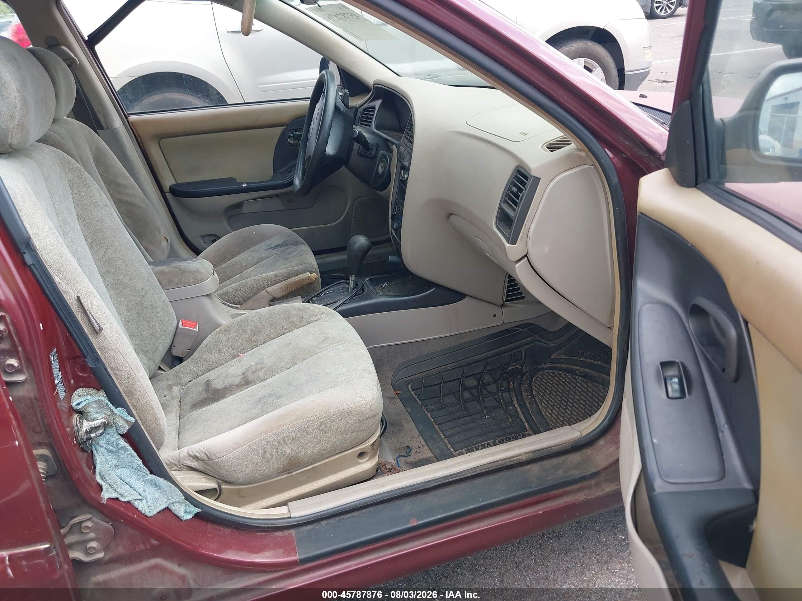 2001 Hyundai Elantra Gls Burgundy vin: KMHDN45D41U215781