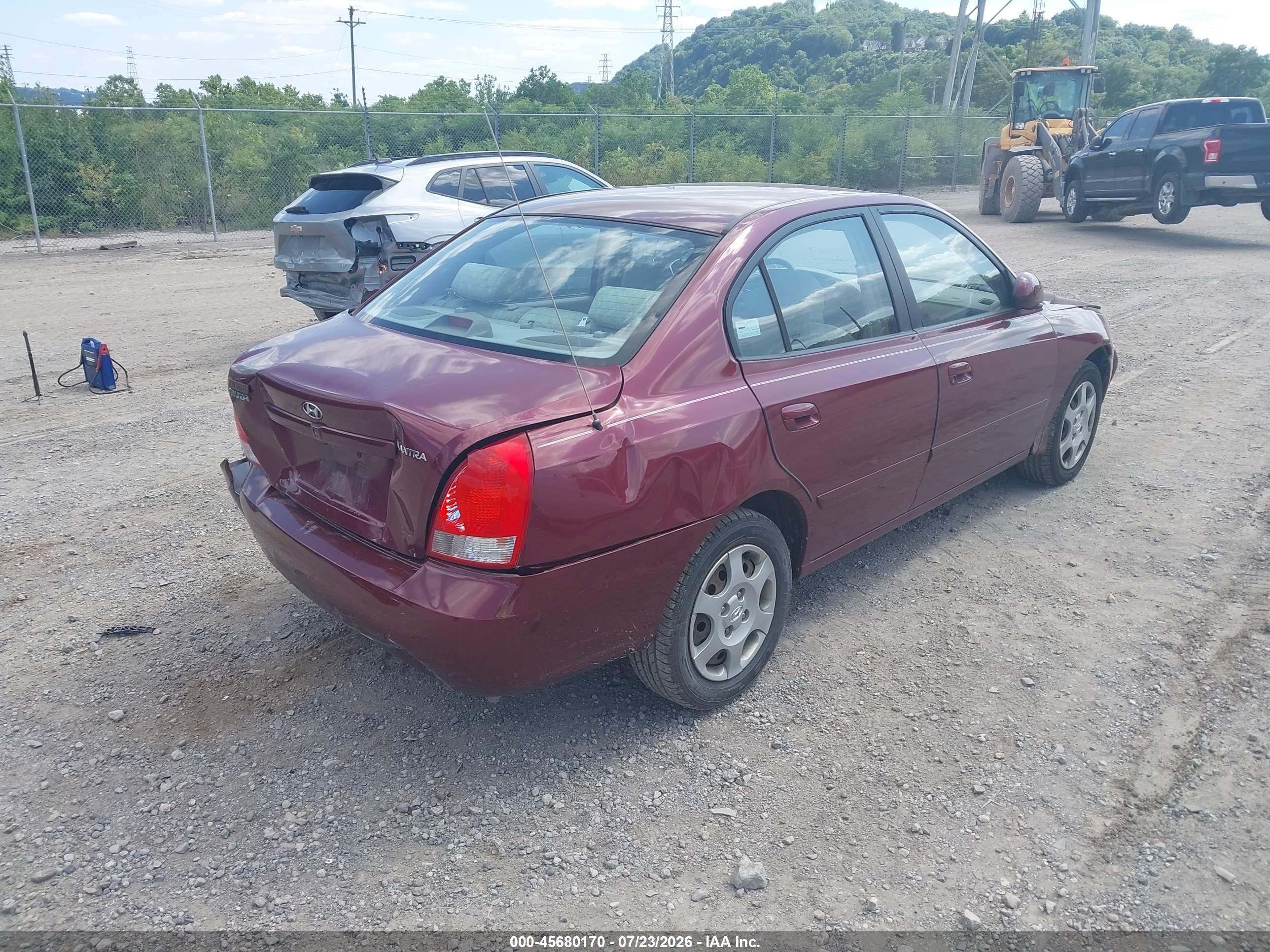 2002 Hyundai Elantra Gls Red vin: KMHDN45D42U259331