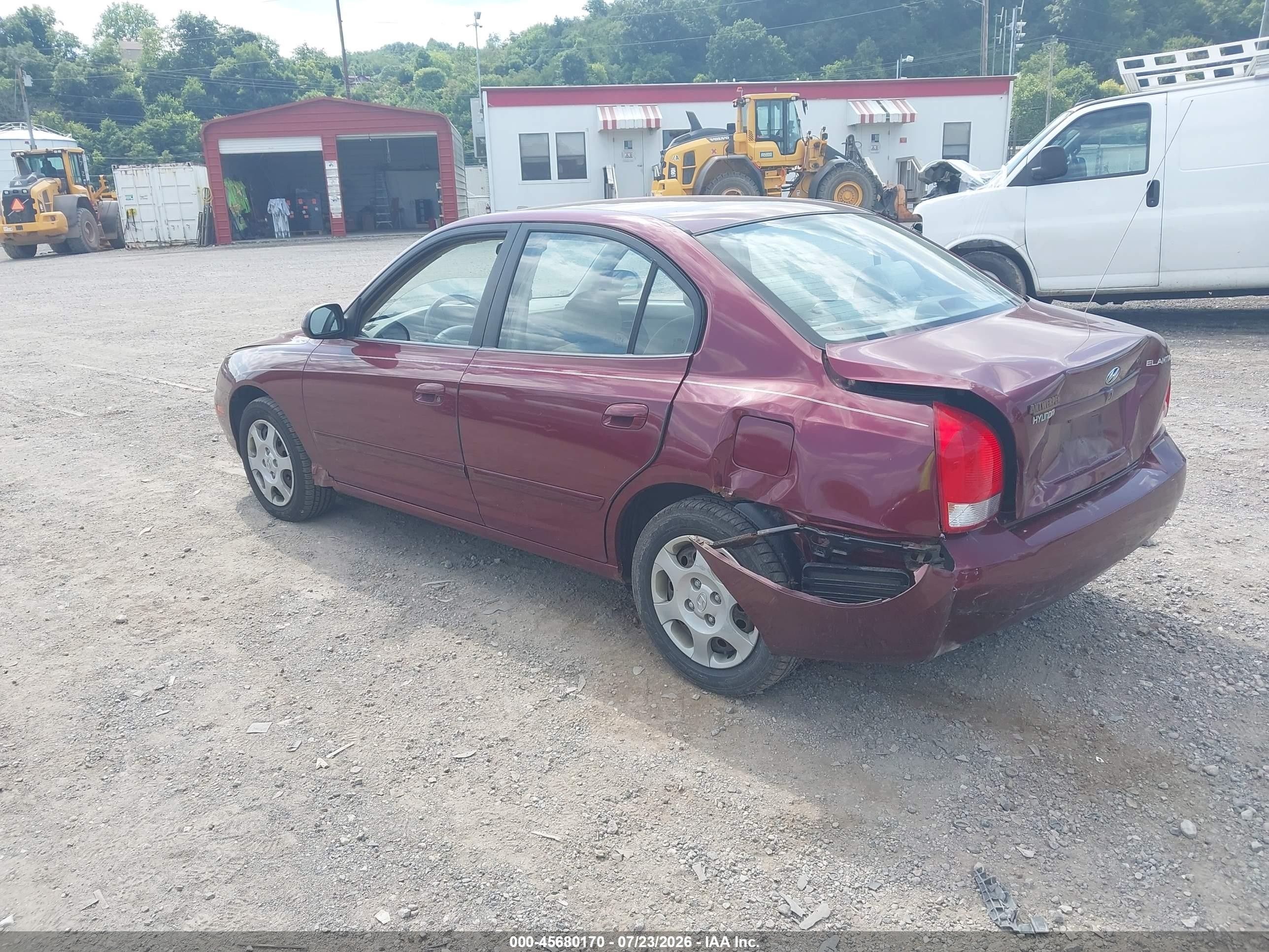 2002 Hyundai Elantra Gls Red vin: KMHDN45D42U259331