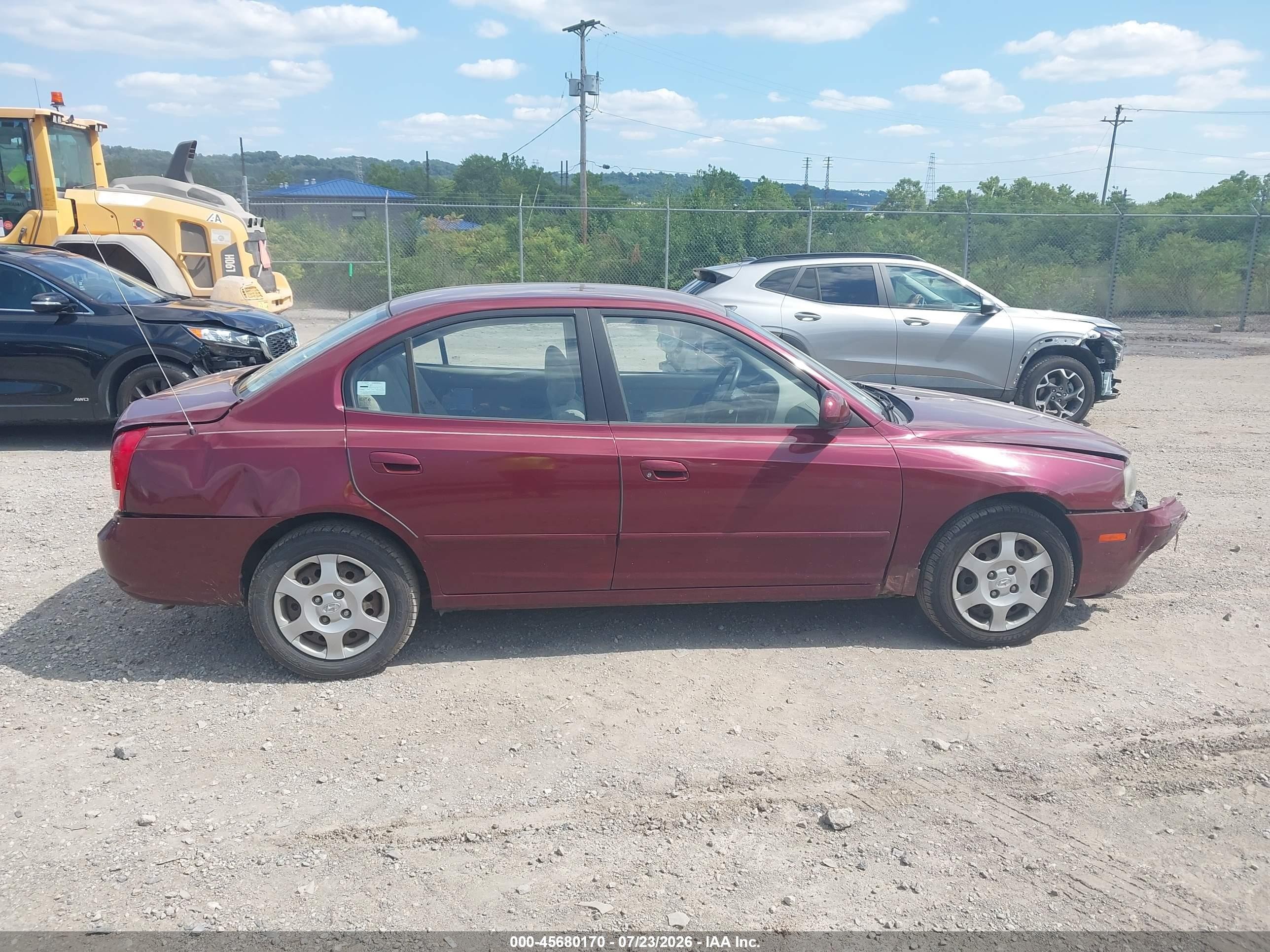 2002 Hyundai Elantra Gls Red vin: KMHDN45D42U259331