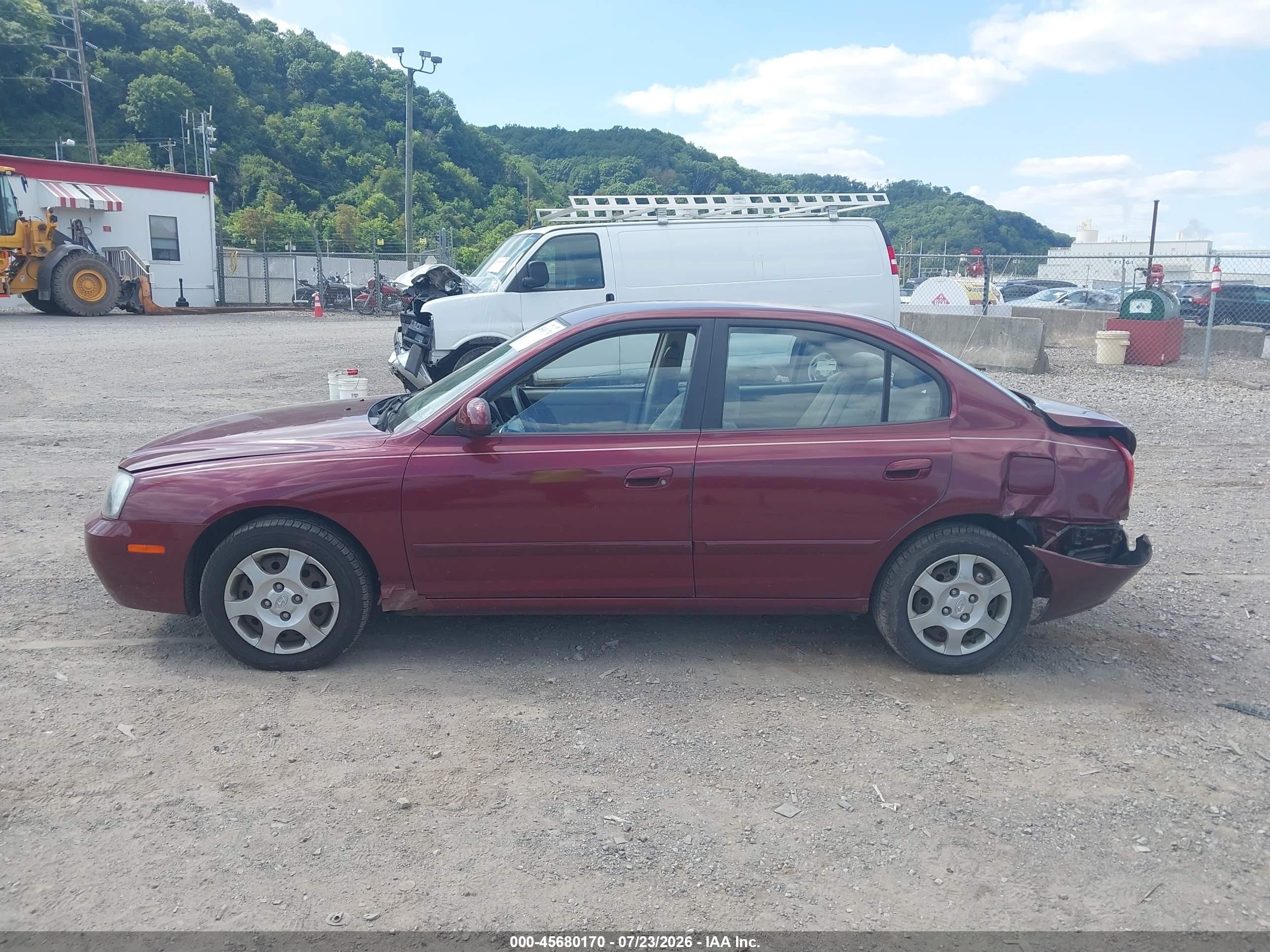 2002 Hyundai Elantra Gls Red vin: KMHDN45D42U259331