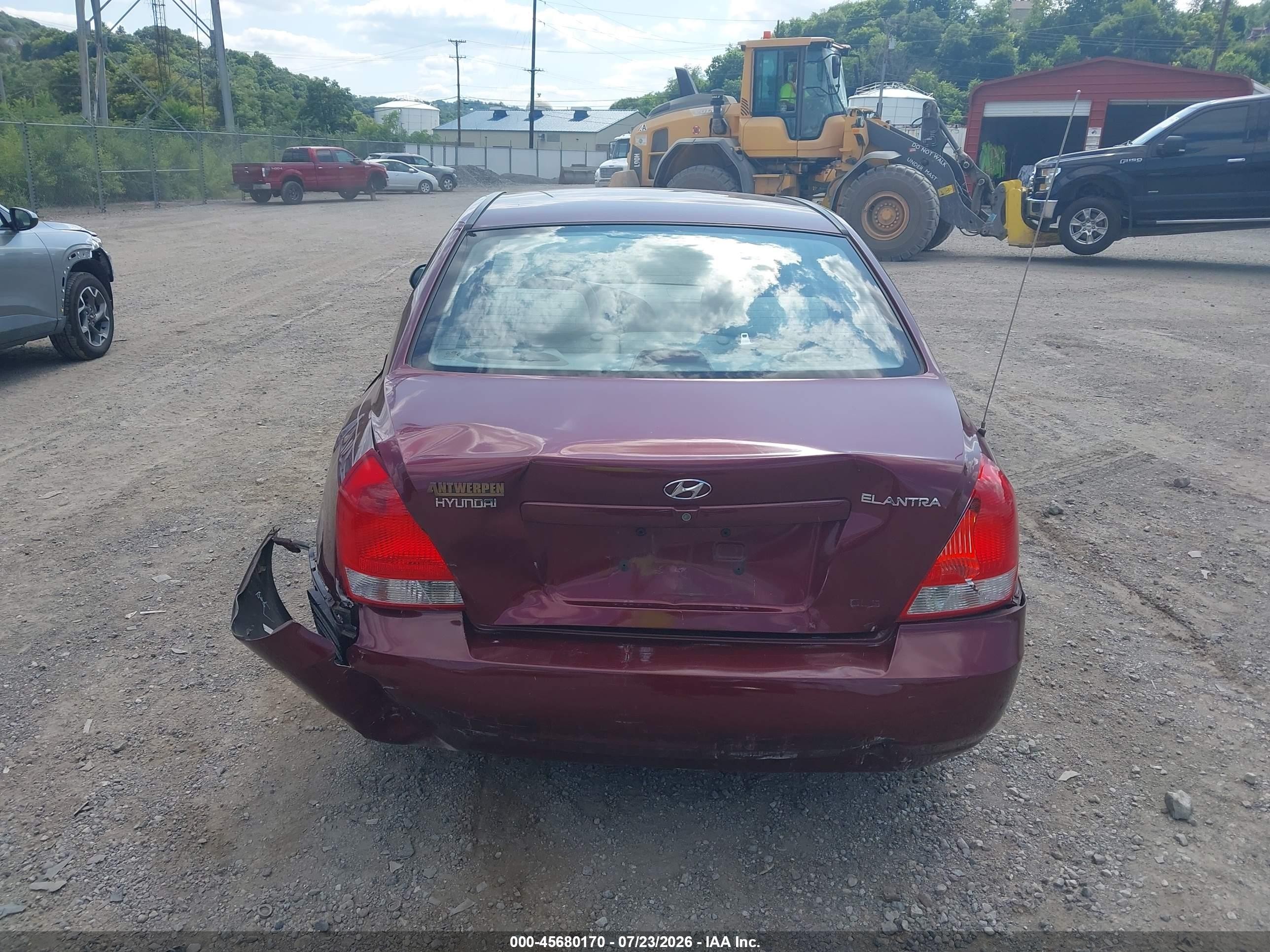 2002 Hyundai Elantra Gls Red vin: KMHDN45D42U259331