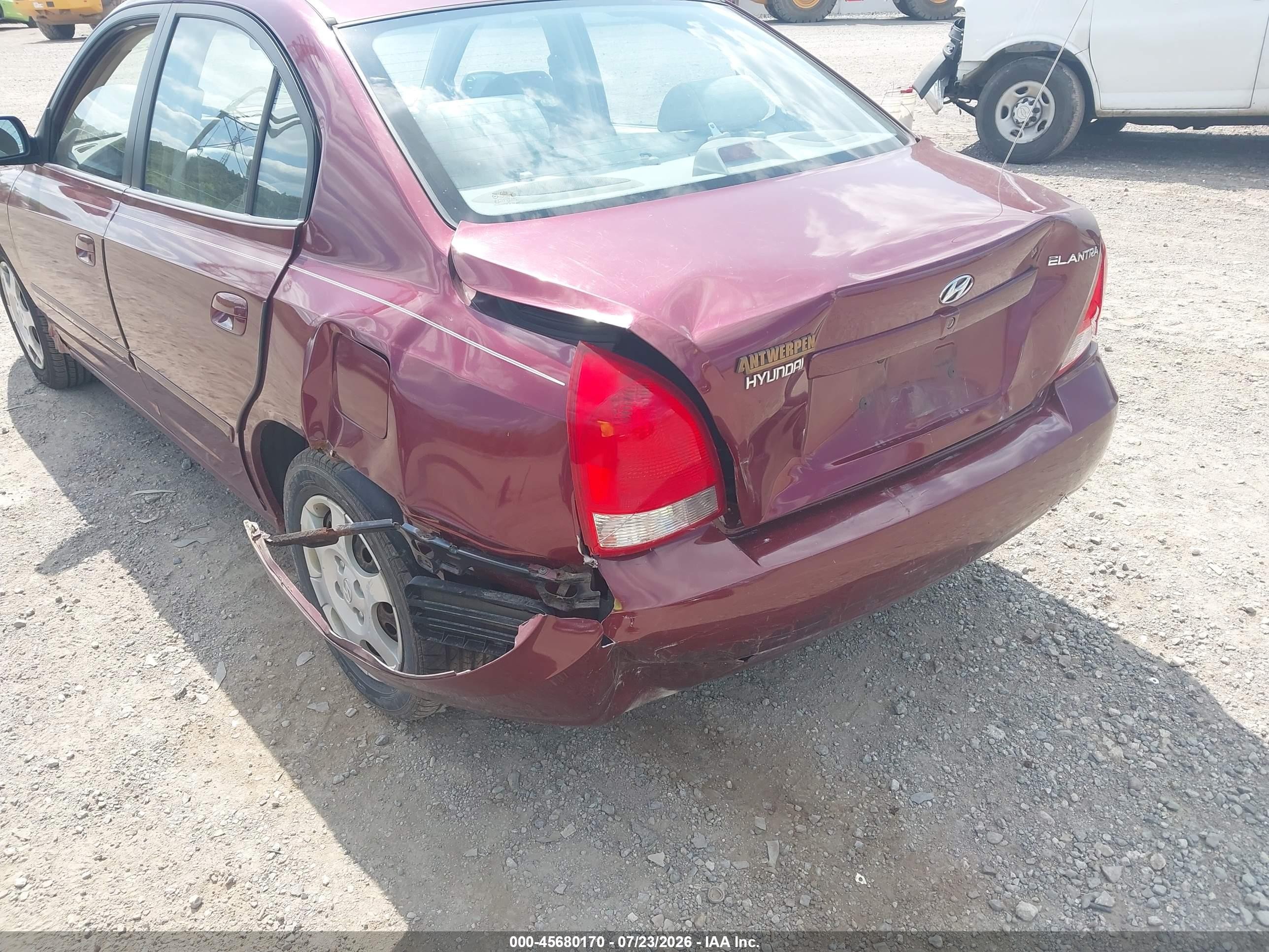 2002 Hyundai Elantra Gls Red vin: KMHDN45D42U259331