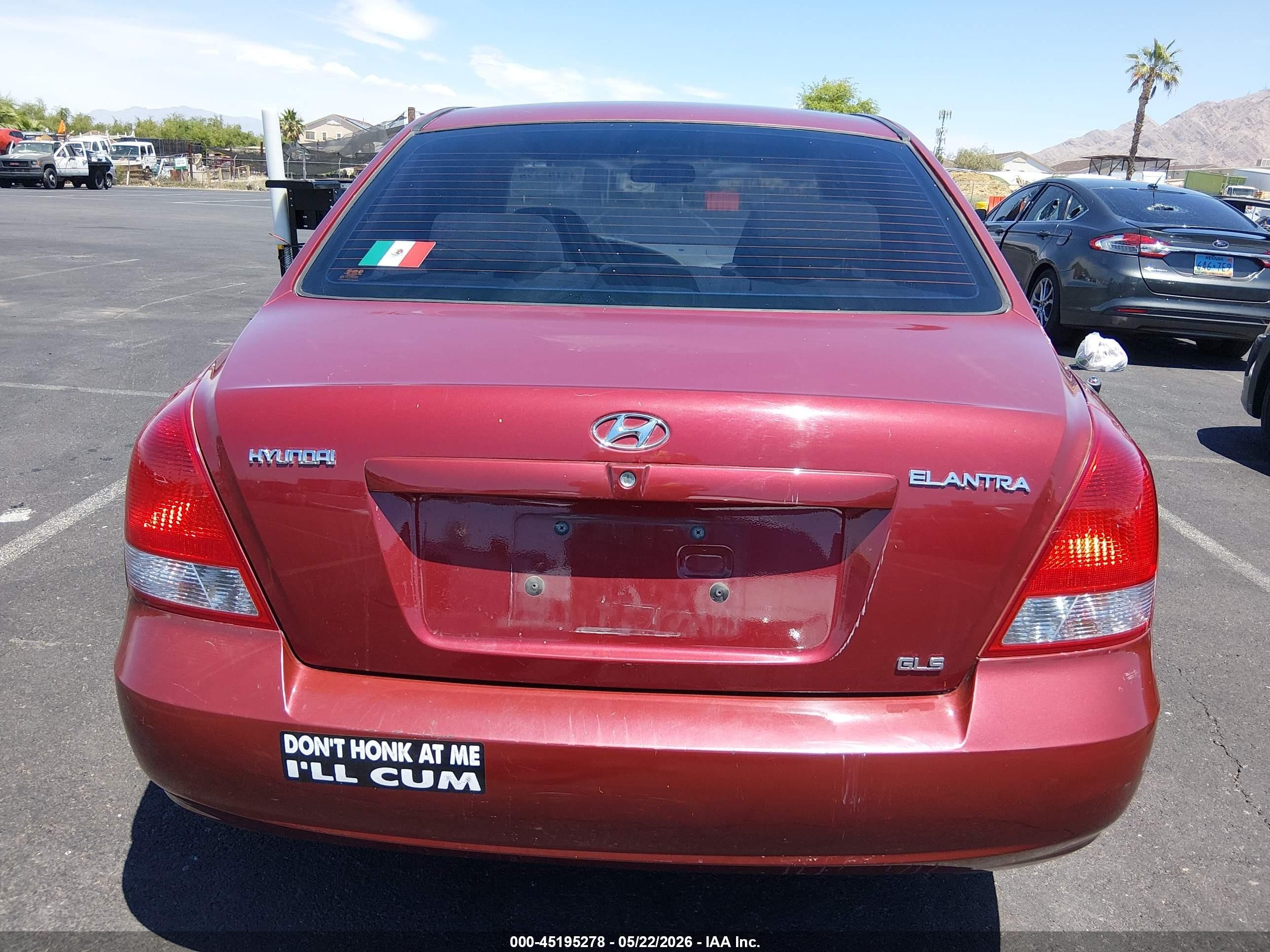 2003 Hyundai Elantra Gls/gt Maroon vin: KMHDN45D43U516280