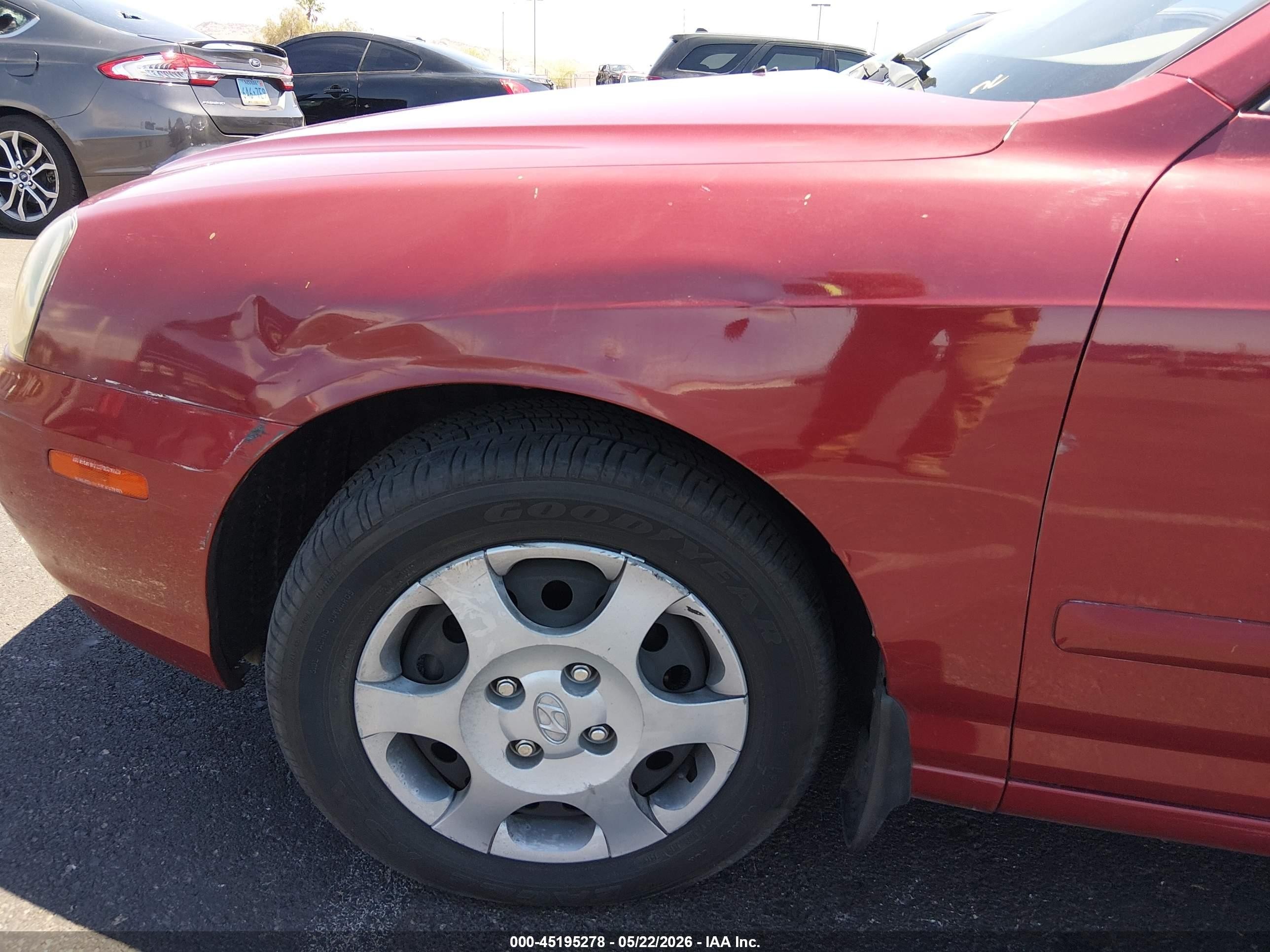 2003 Hyundai Elantra Gls/gt Maroon vin: KMHDN45D43U516280