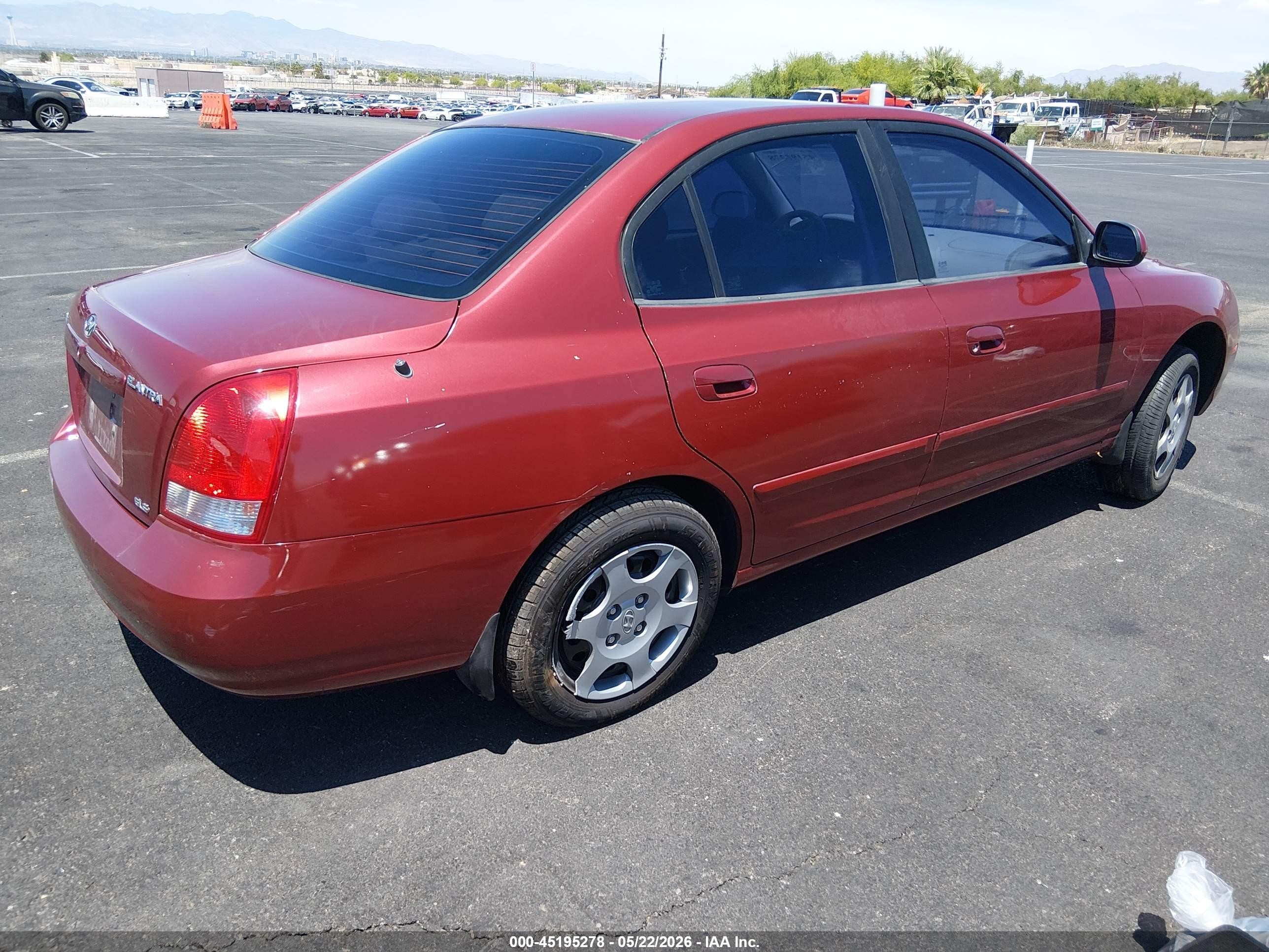 2003 Hyundai Elantra Gls/gt Maroon vin: KMHDN45D43U516280
