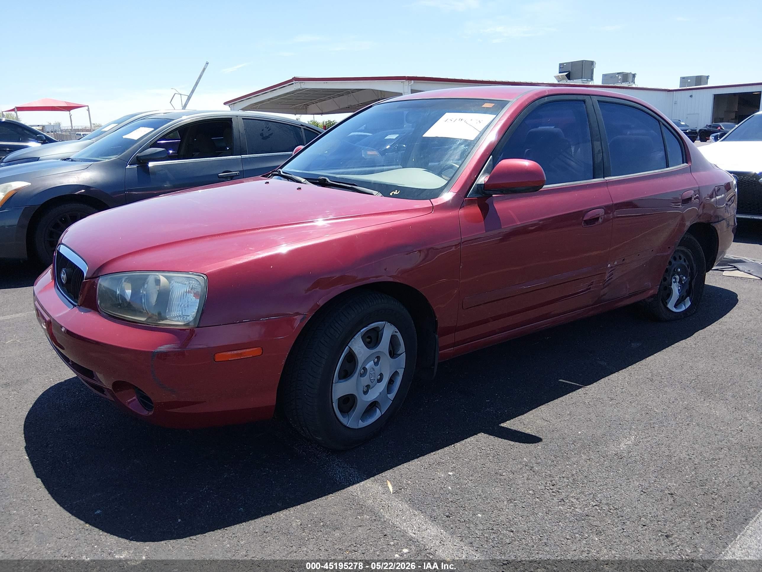 2003 Hyundai Elantra Gls/gt Maroon vin: KMHDN45D43U516280