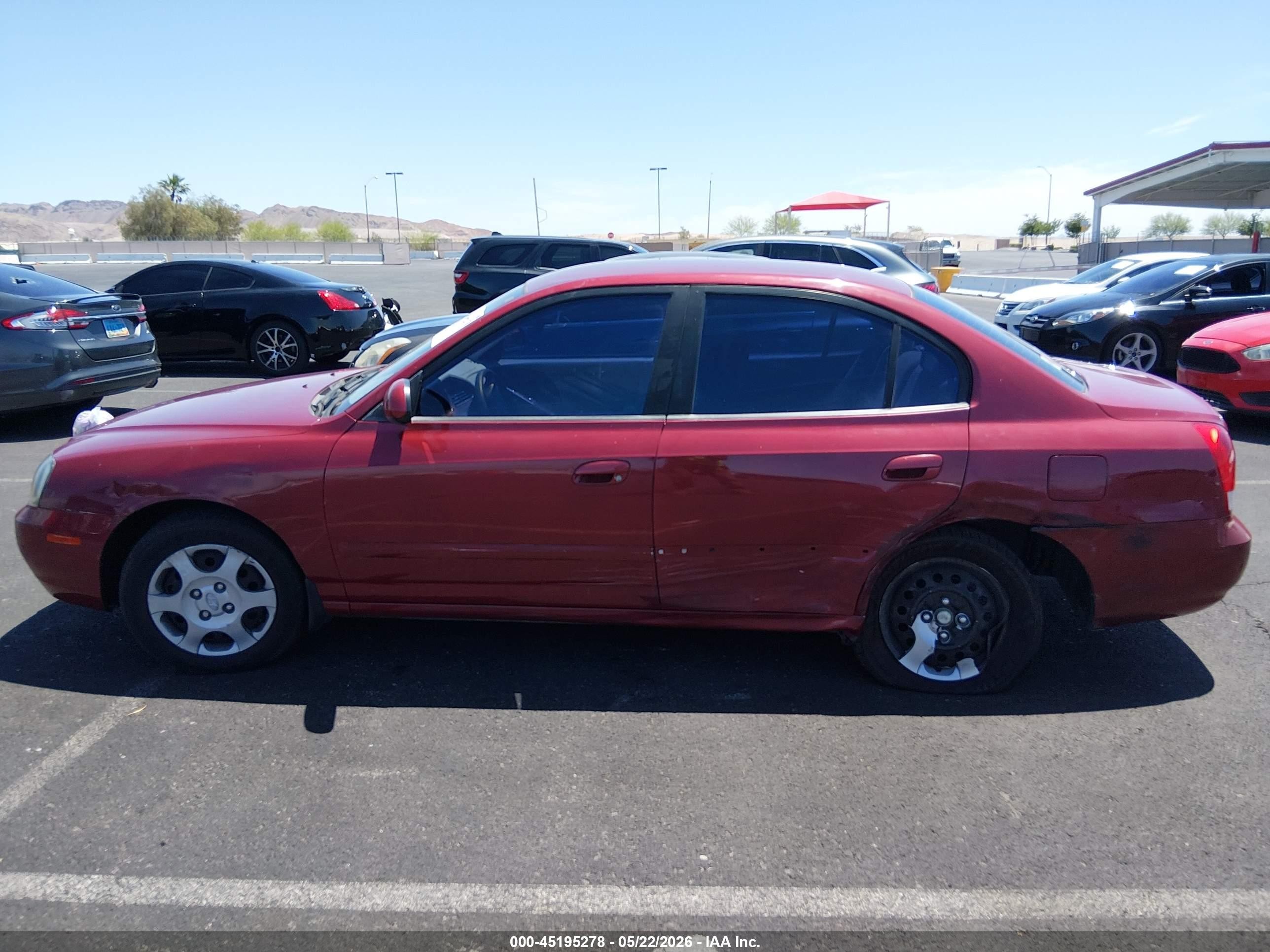 2003 Hyundai Elantra Gls/gt Maroon vin: KMHDN45D43U516280