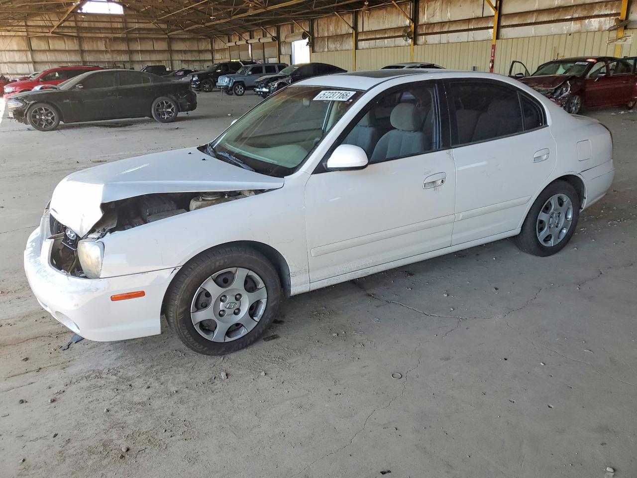 2003 Hyundai Elantra Gls White vin: KMHDN45D43U566788