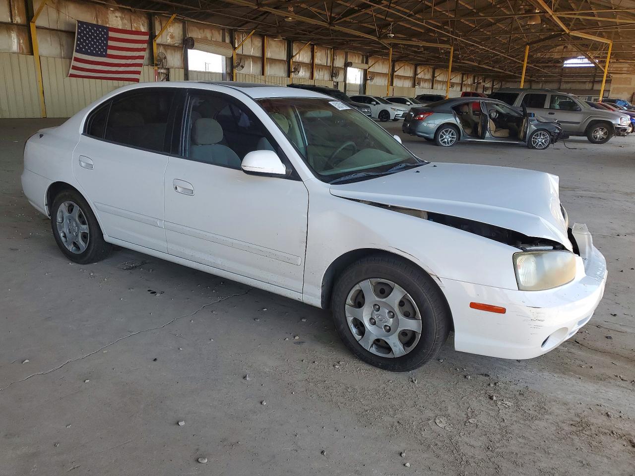 2003 Hyundai Elantra Gls White vin: KMHDN45D43U566788