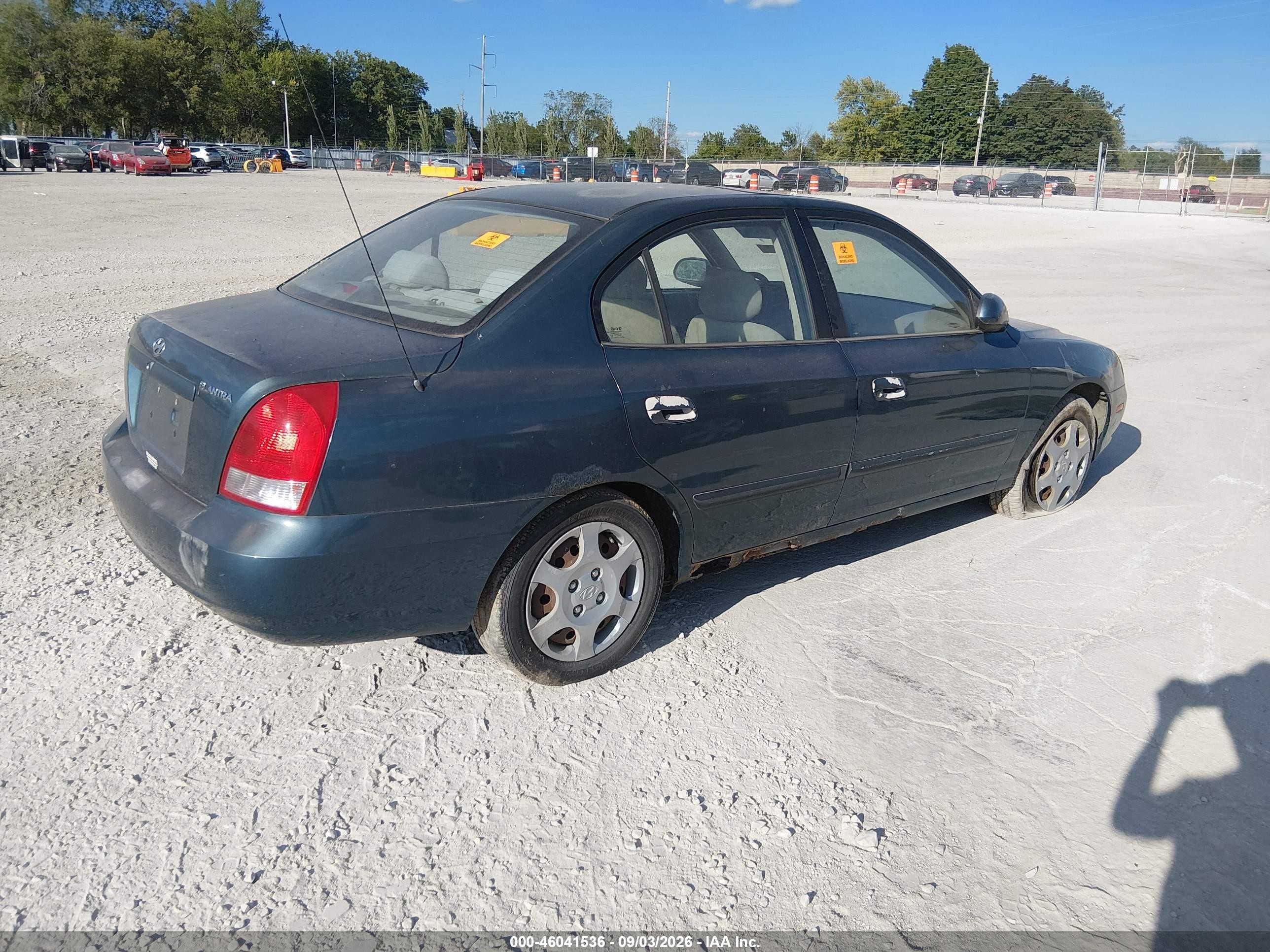 2003 Hyundai Elantra Gls/gt Зеленый vin: KMHDN45D43U579086