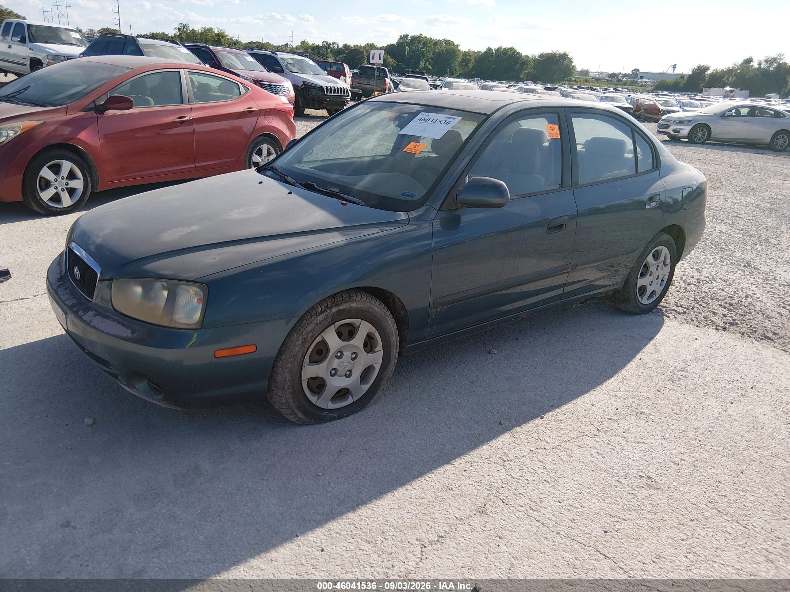 2003 Hyundai Elantra Gls/gt Зеленый vin: KMHDN45D43U579086