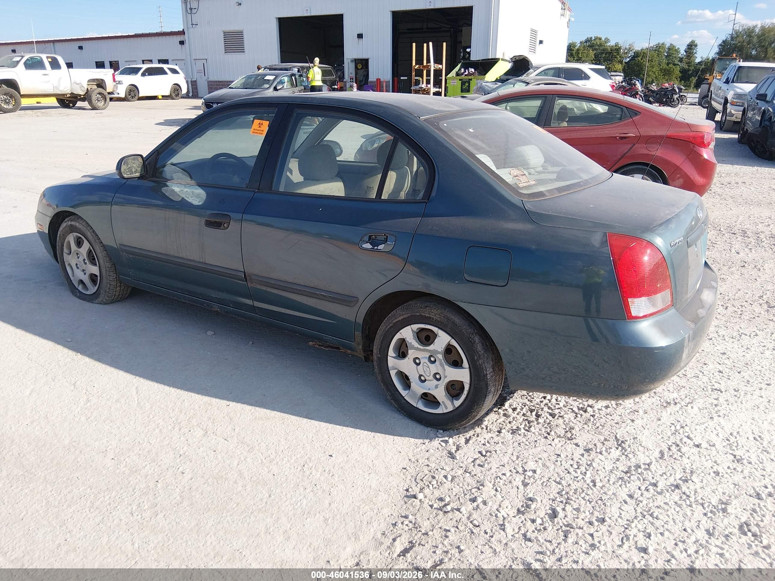 2003 Hyundai Elantra Gls/gt Зеленый vin: KMHDN45D43U579086