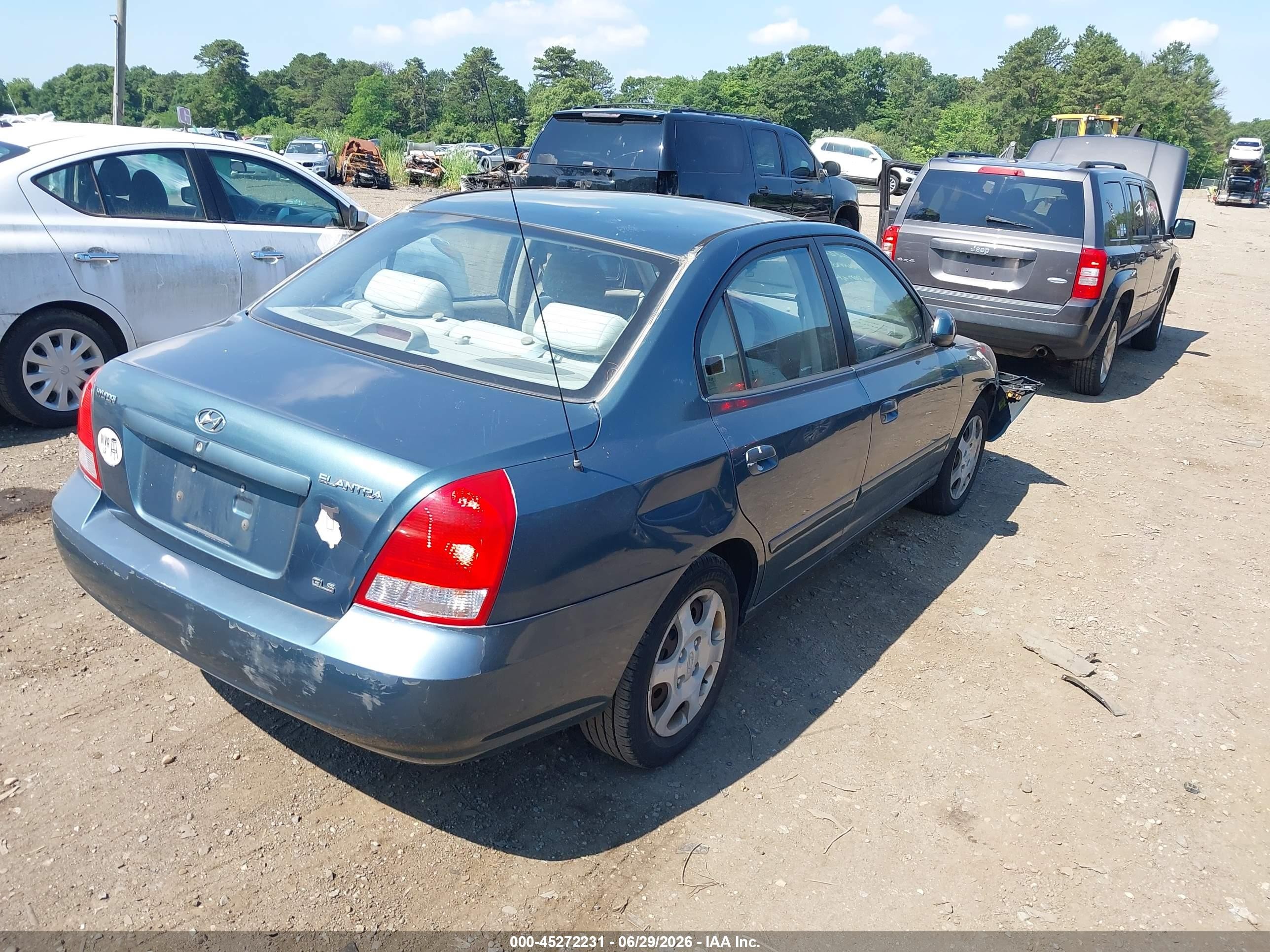 2003 Hyundai Elantra Gls/gt Blue vin: KMHDN45D43U616637