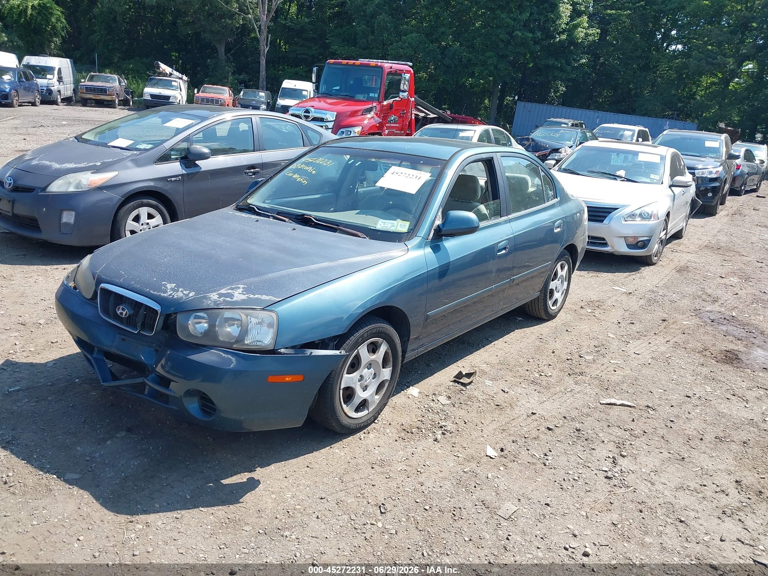 2003 Hyundai Elantra Gls/gt Blue vin: KMHDN45D43U616637