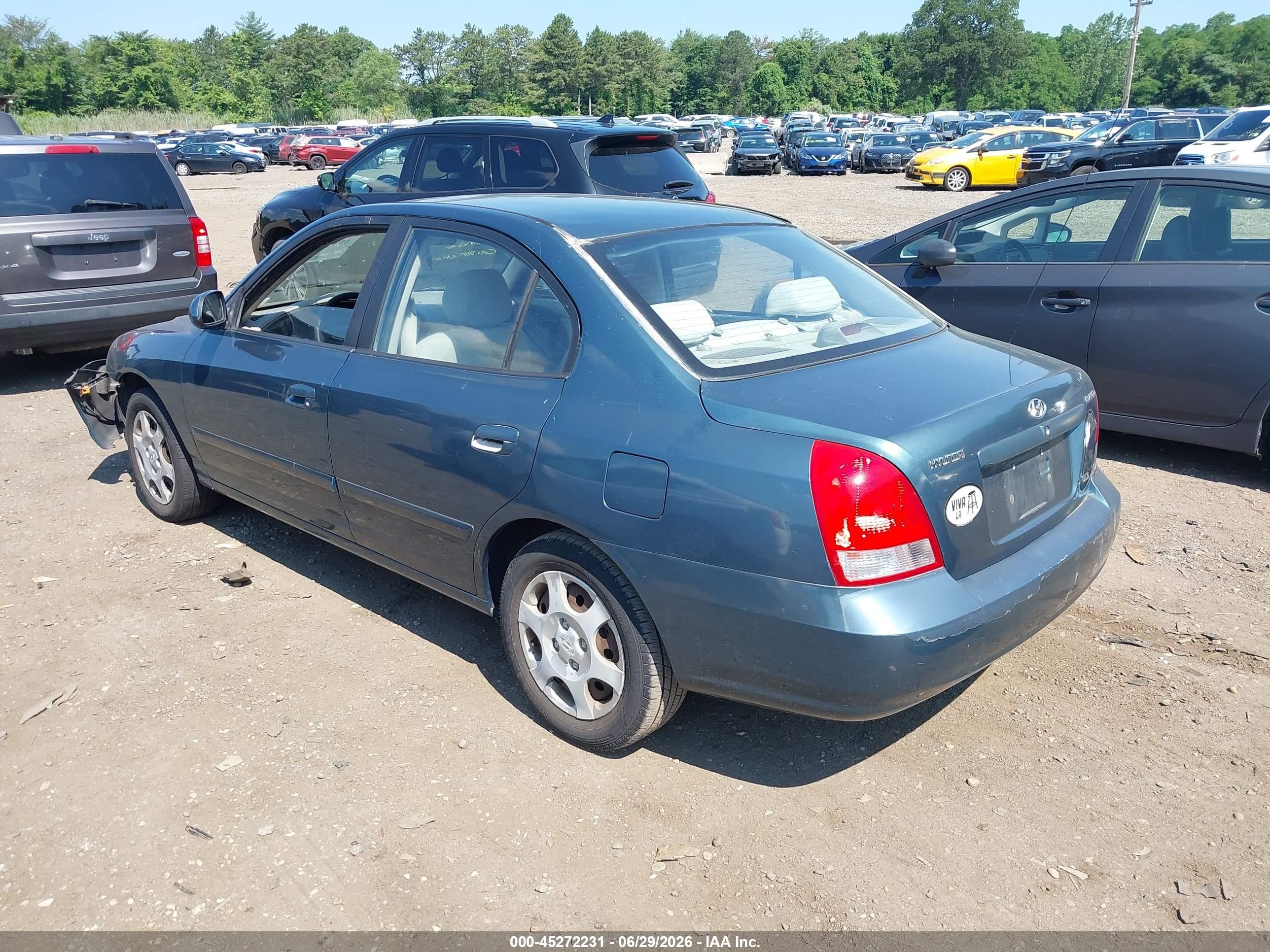 2003 Hyundai Elantra Gls/gt Blue vin: KMHDN45D43U616637
