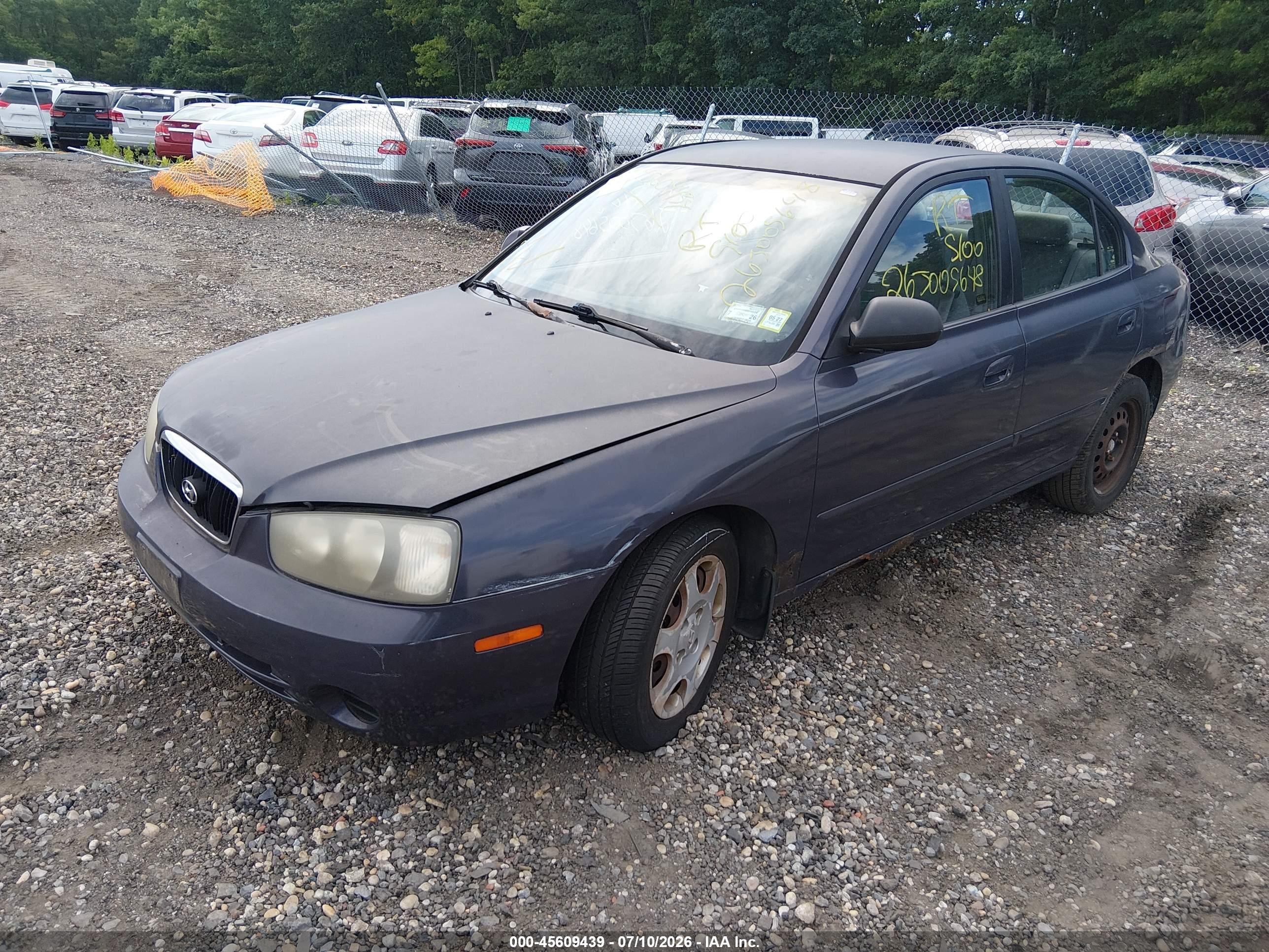 2001 Hyundai Elantra Gls Gray vin: KMHDN45D51U152660