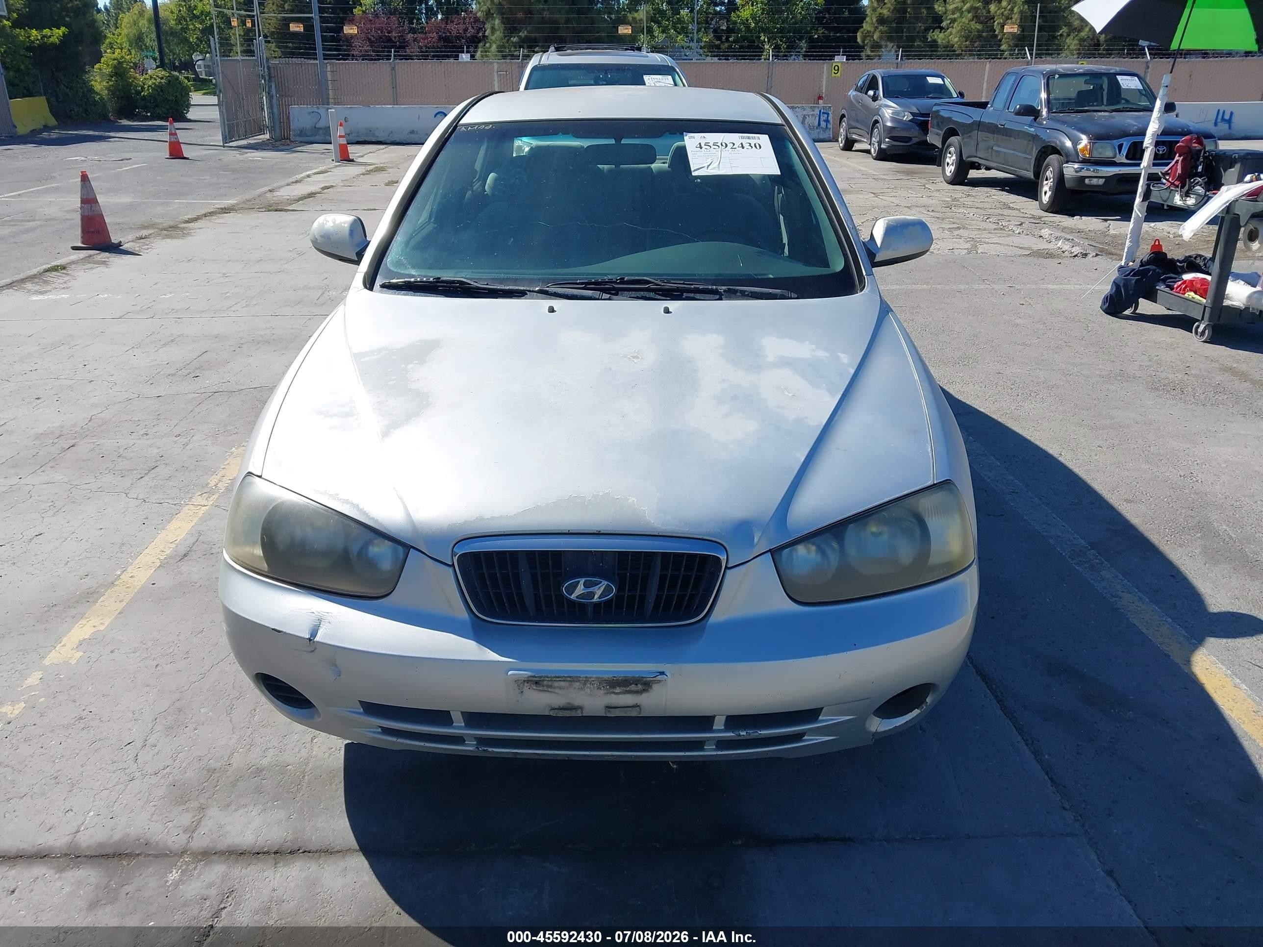 2002 Hyundai Elantra Gls Gray vin: KMHDN45D52U251061