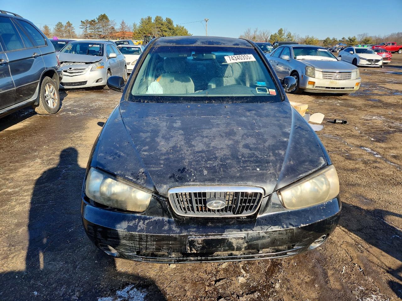 2003 Hyundai Elantra Gls Black vin: KMHDN45D53U531094