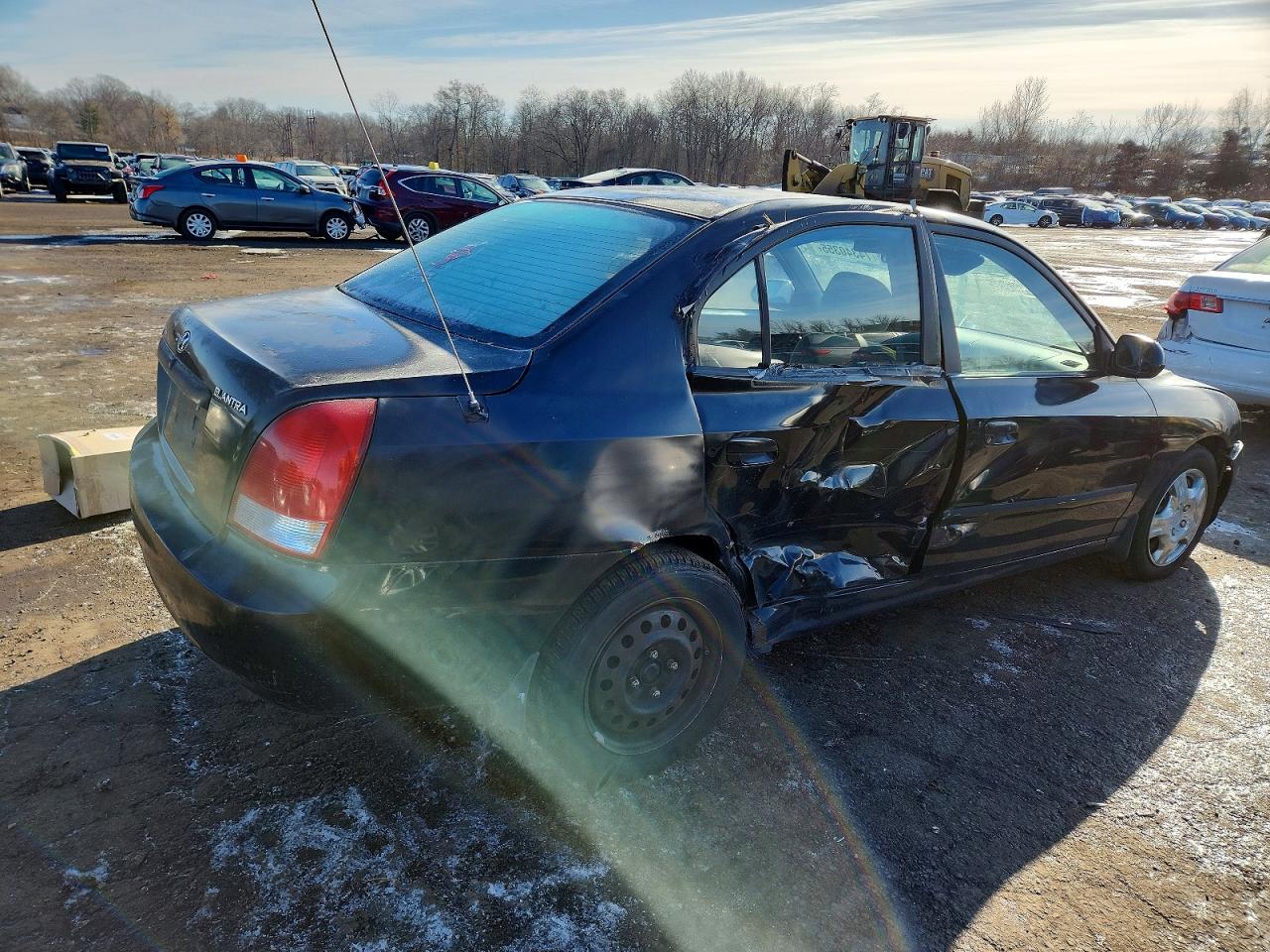 2003 Hyundai Elantra Gls Black vin: KMHDN45D53U531094