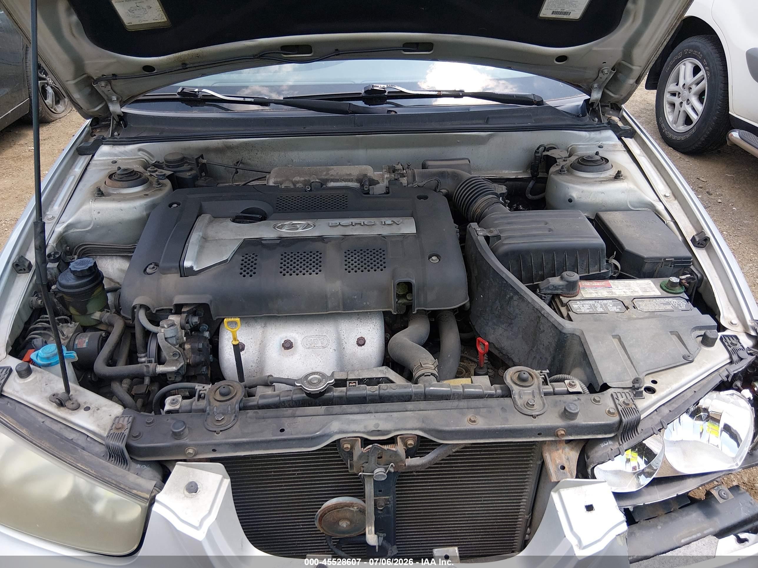 2003 Hyundai Elantra Gls/gt Серый vin: KMHDN45D53U554925