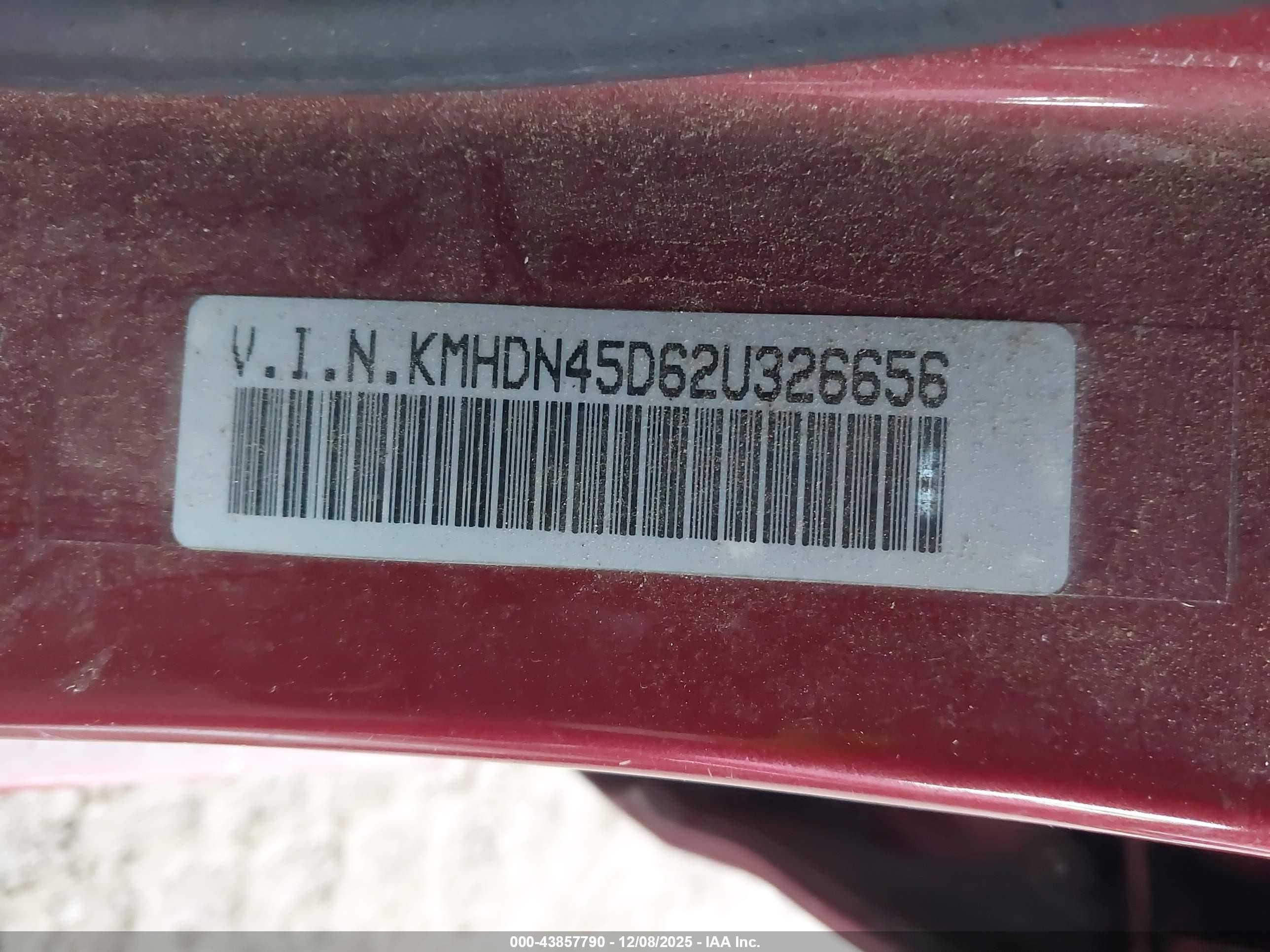2002 Hyundai Elantra Gls Maroon vin: KMHDN45D62U326656