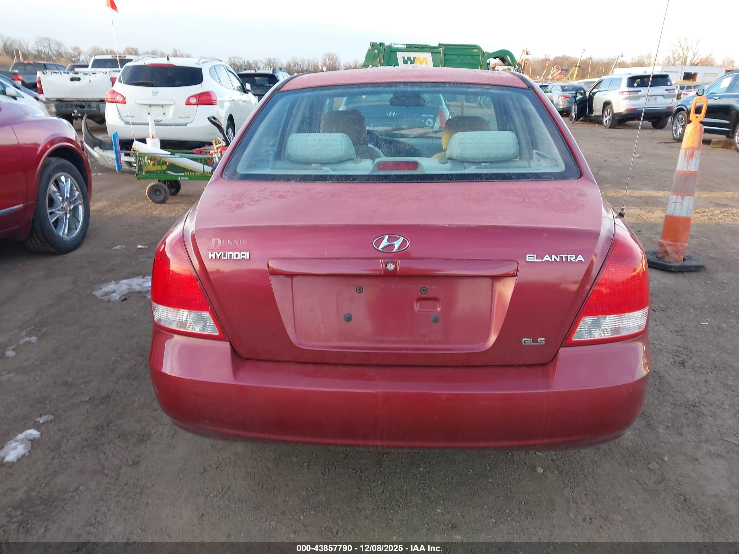 2002 Hyundai Elantra Gls Maroon vin: KMHDN45D62U326656