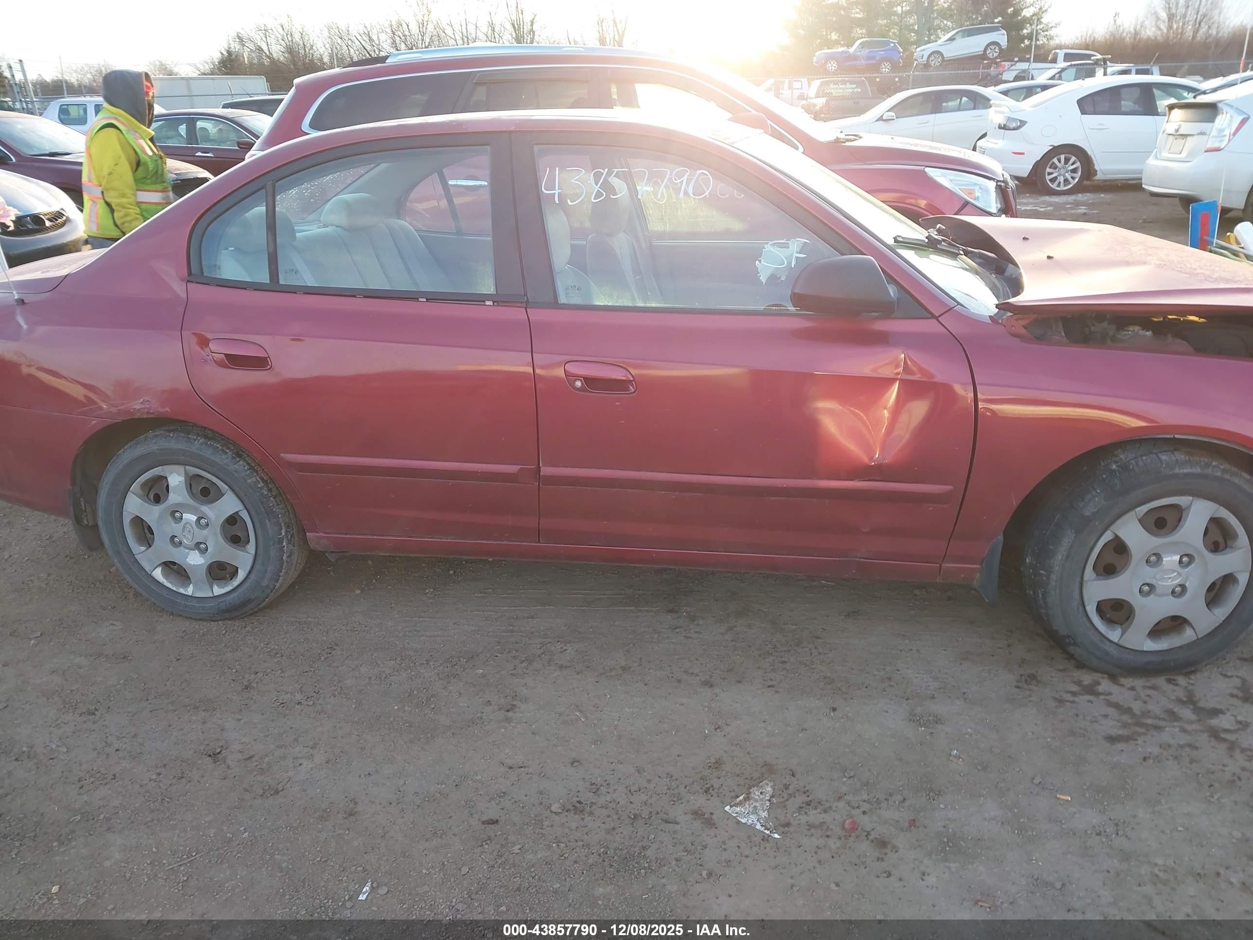 2002 Hyundai Elantra Gls Maroon vin: KMHDN45D62U326656