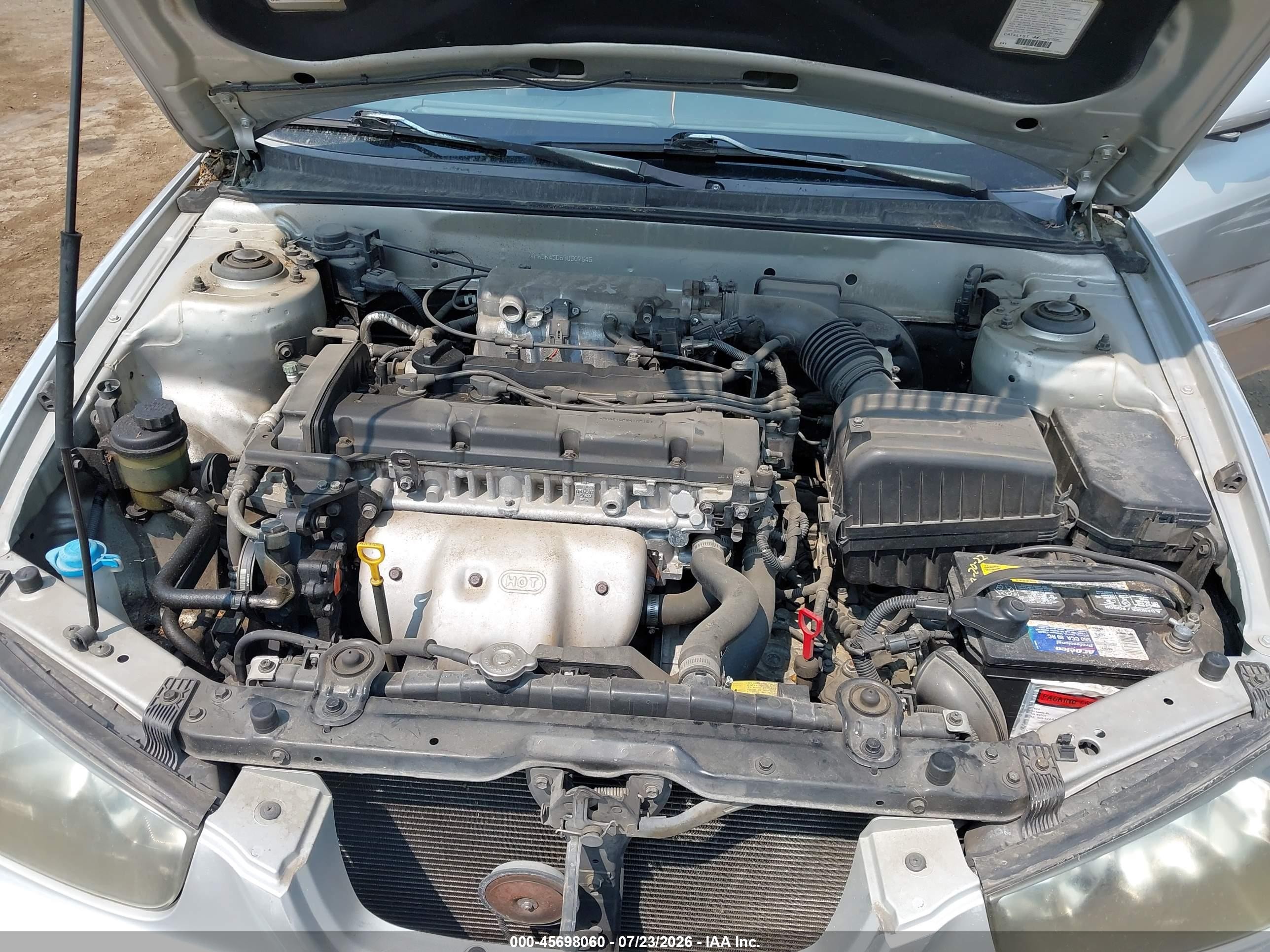 2003 Hyundai Elantra Gls/gt Silver vin: KMHDN45D63U507645