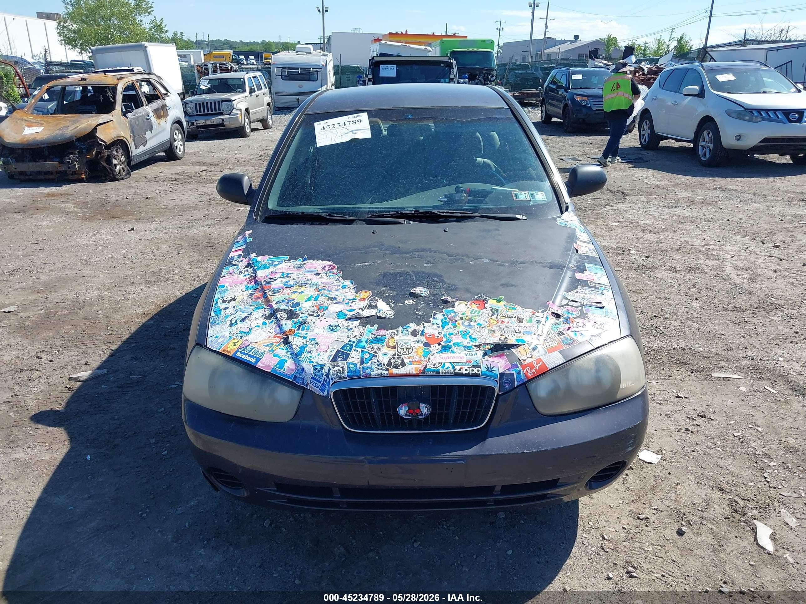 2003 Hyundai Elantra Gls/gt Black vin: KMHDN45D73U604661
