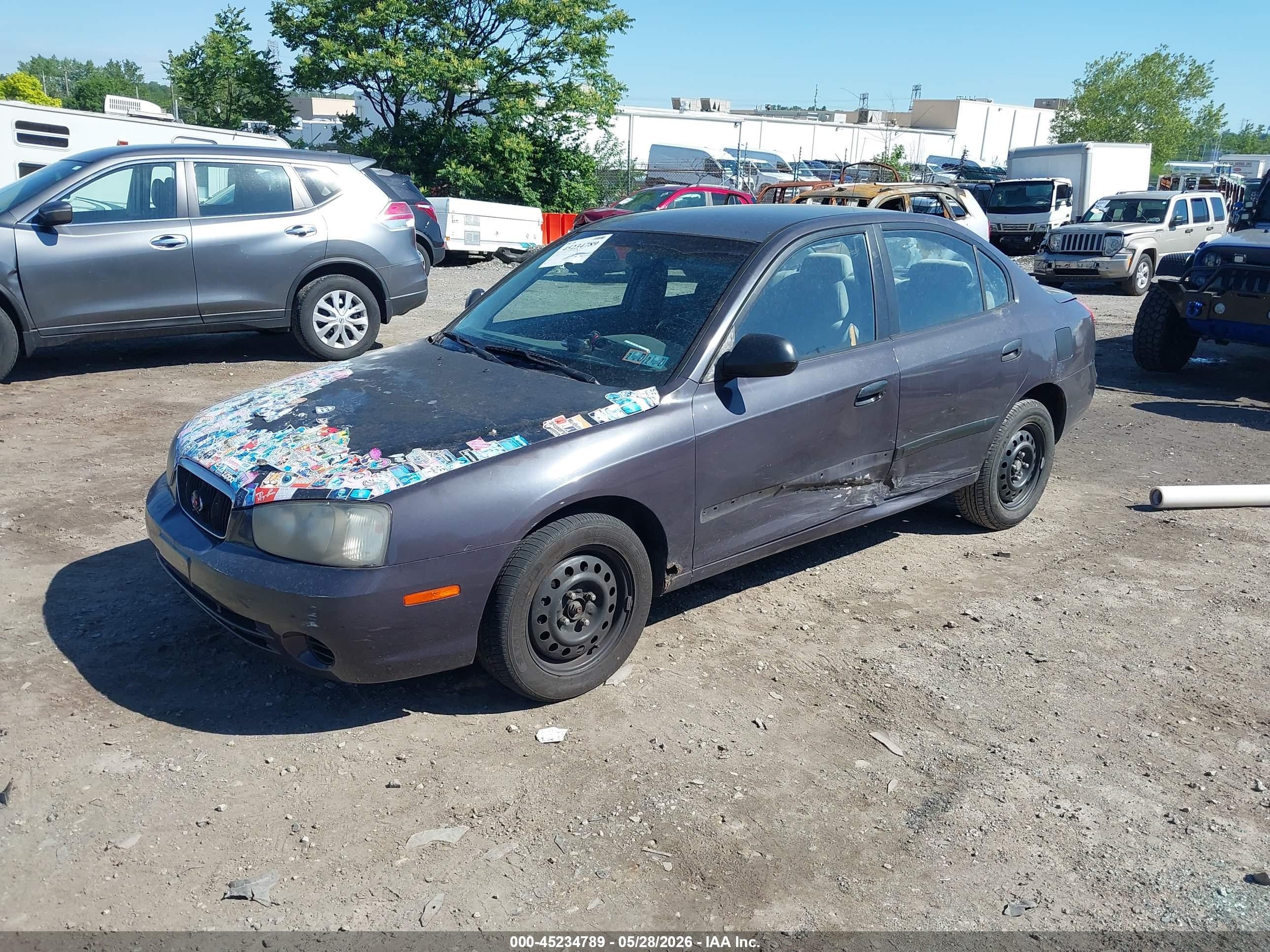 2003 Hyundai Elantra Gls/gt Black vin: KMHDN45D73U604661