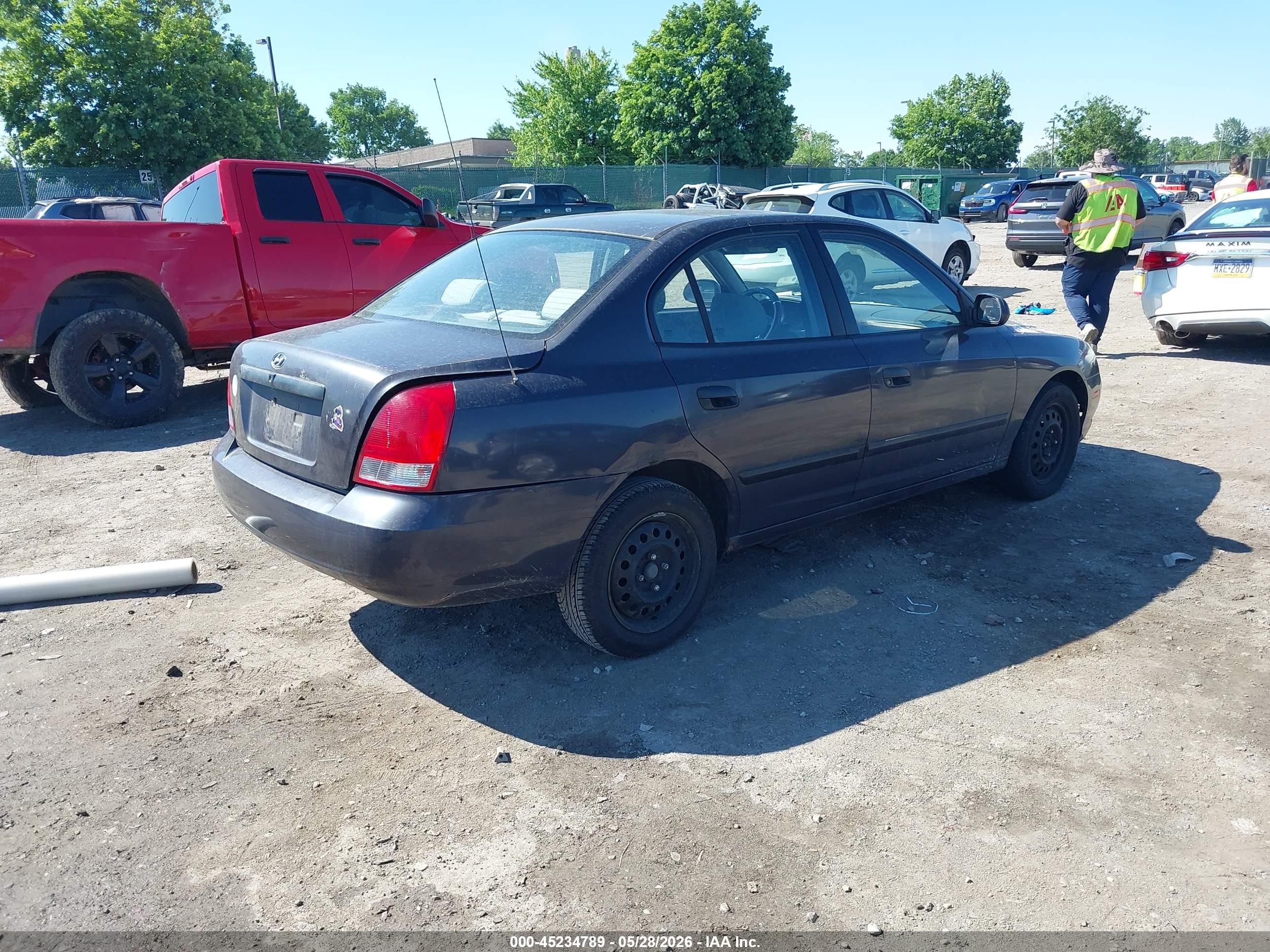 2003 Hyundai Elantra Gls/gt Black vin: KMHDN45D73U604661