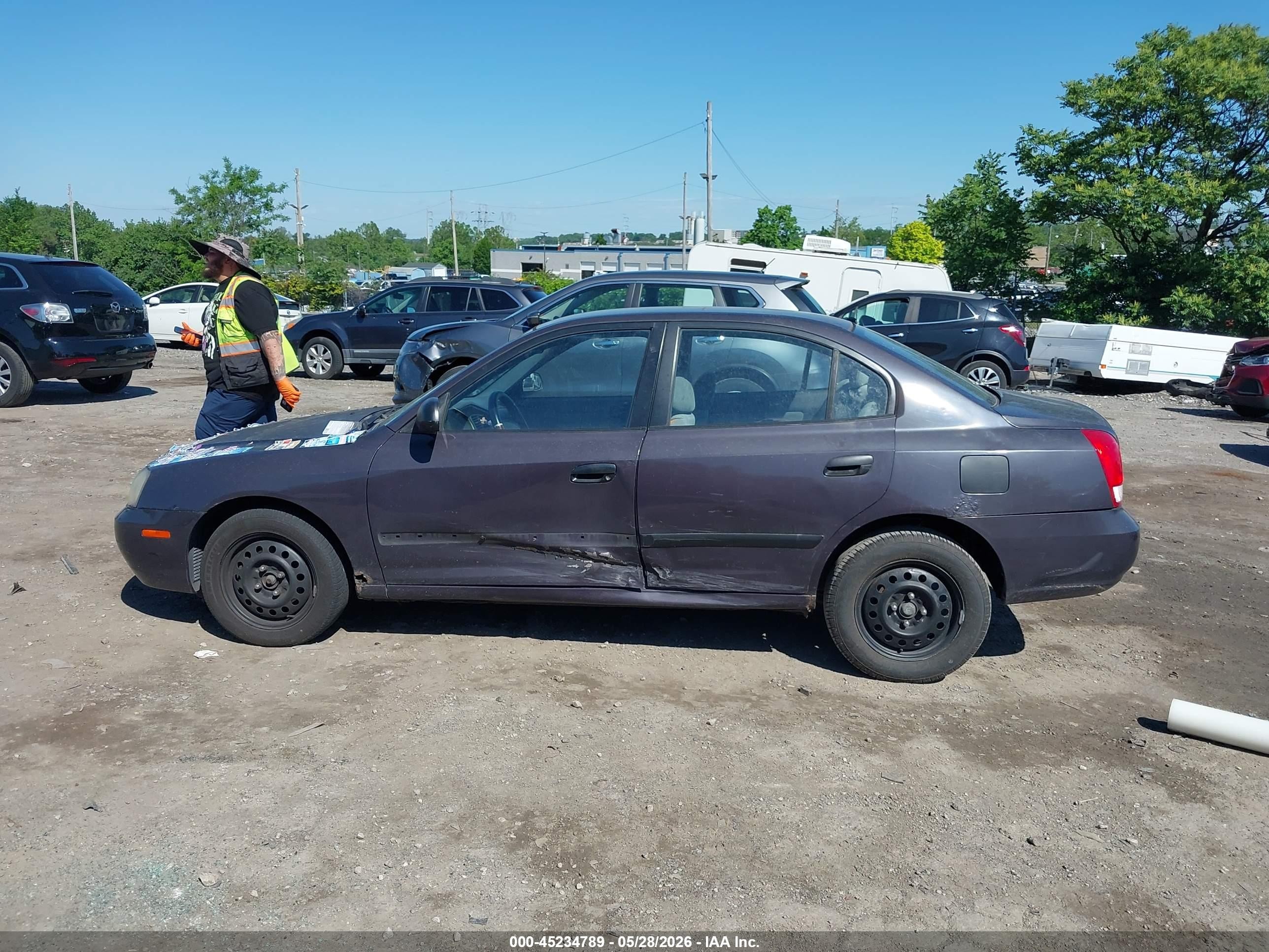2003 Hyundai Elantra Gls/gt Black vin: KMHDN45D73U604661