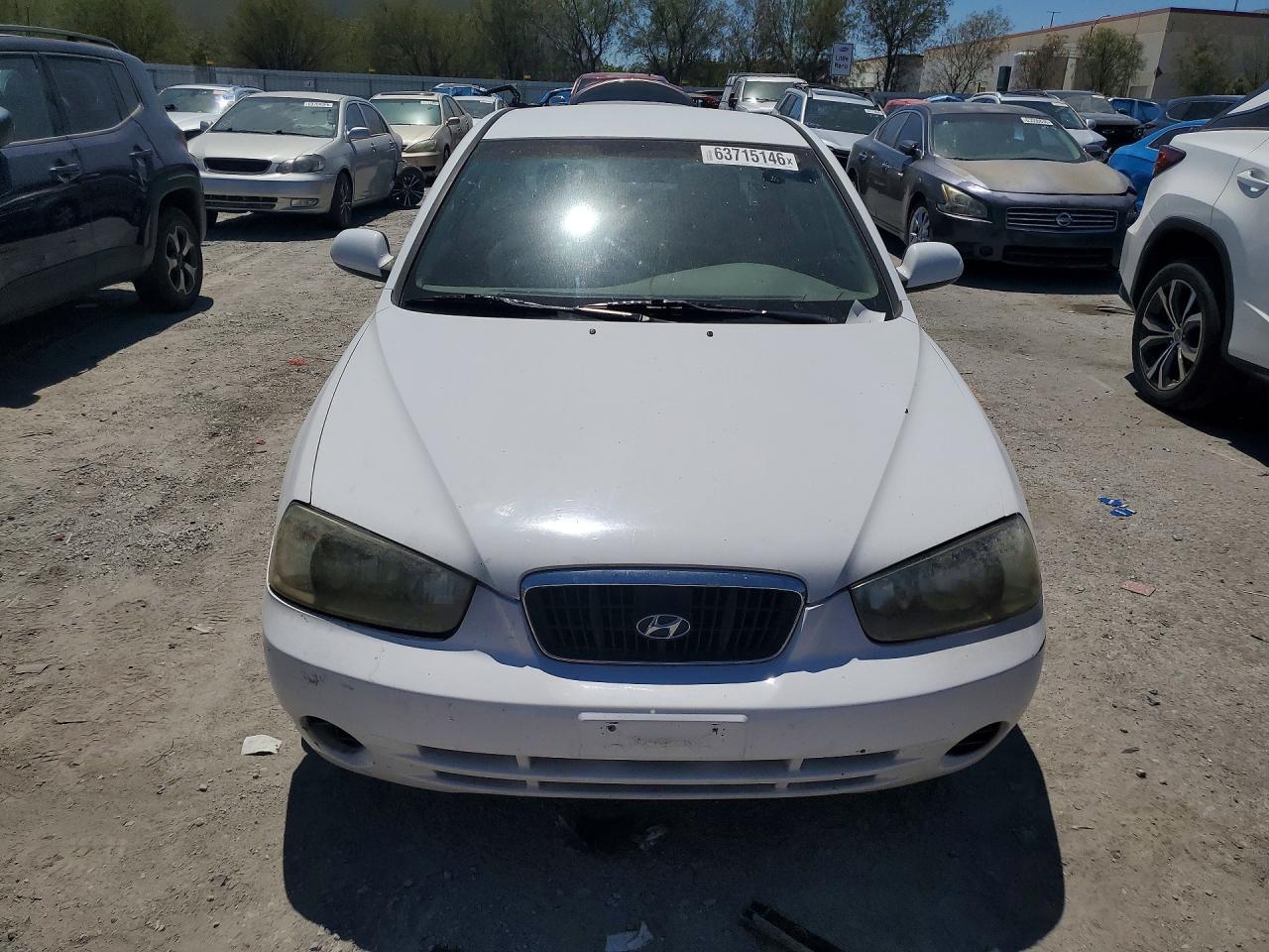 2003 Hyundai Elantra Gls White vin: KMHDN45D83U585036