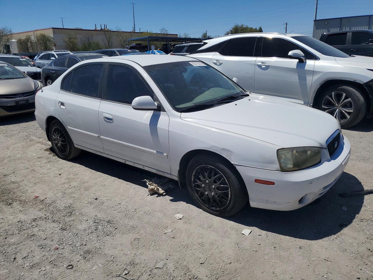 2003 Hyundai Elantra Gls White vin: KMHDN45D83U585036