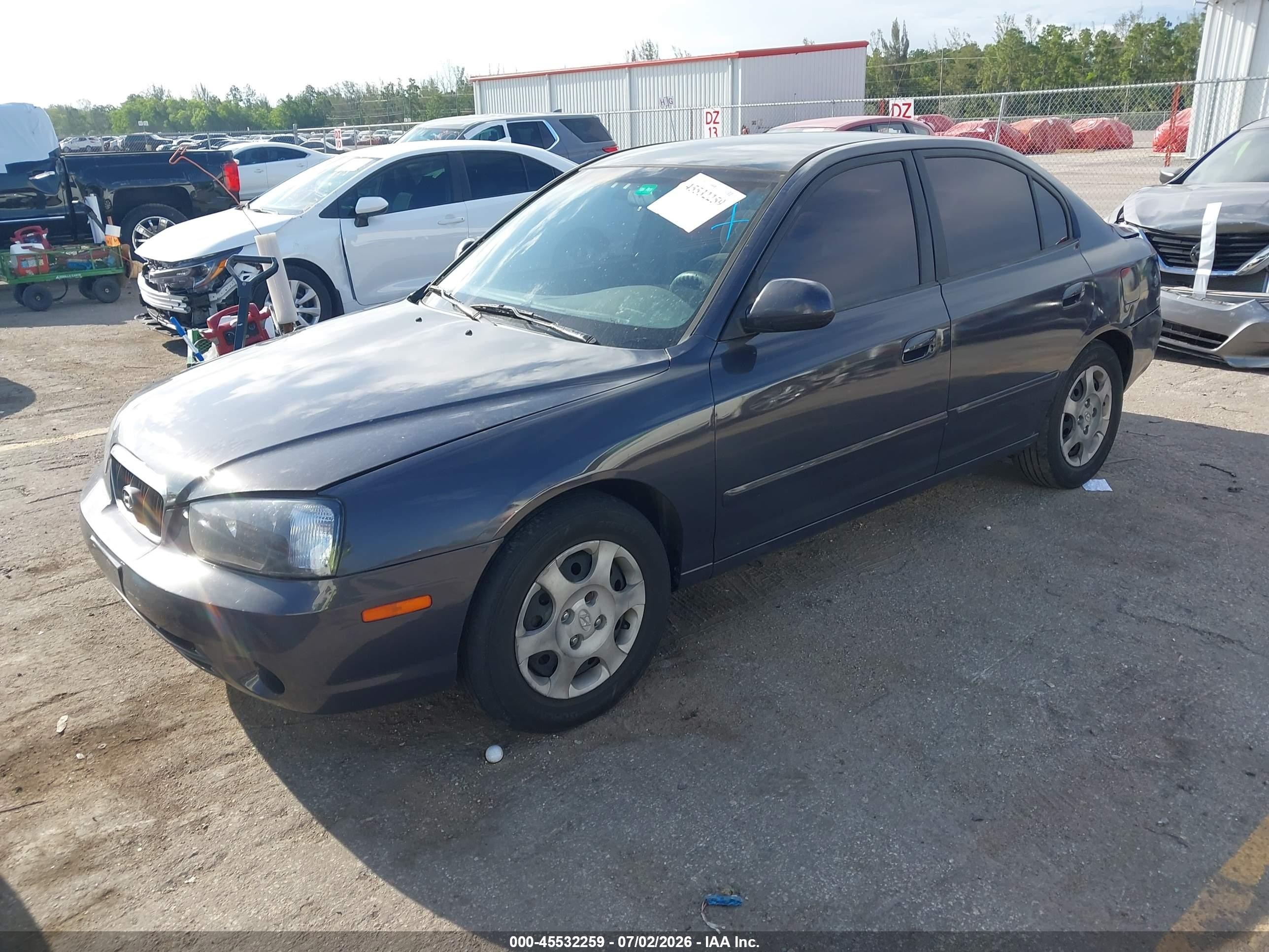 2003 Hyundai Elantra Gls/gt Navy vin: KMHDN45D83U608444