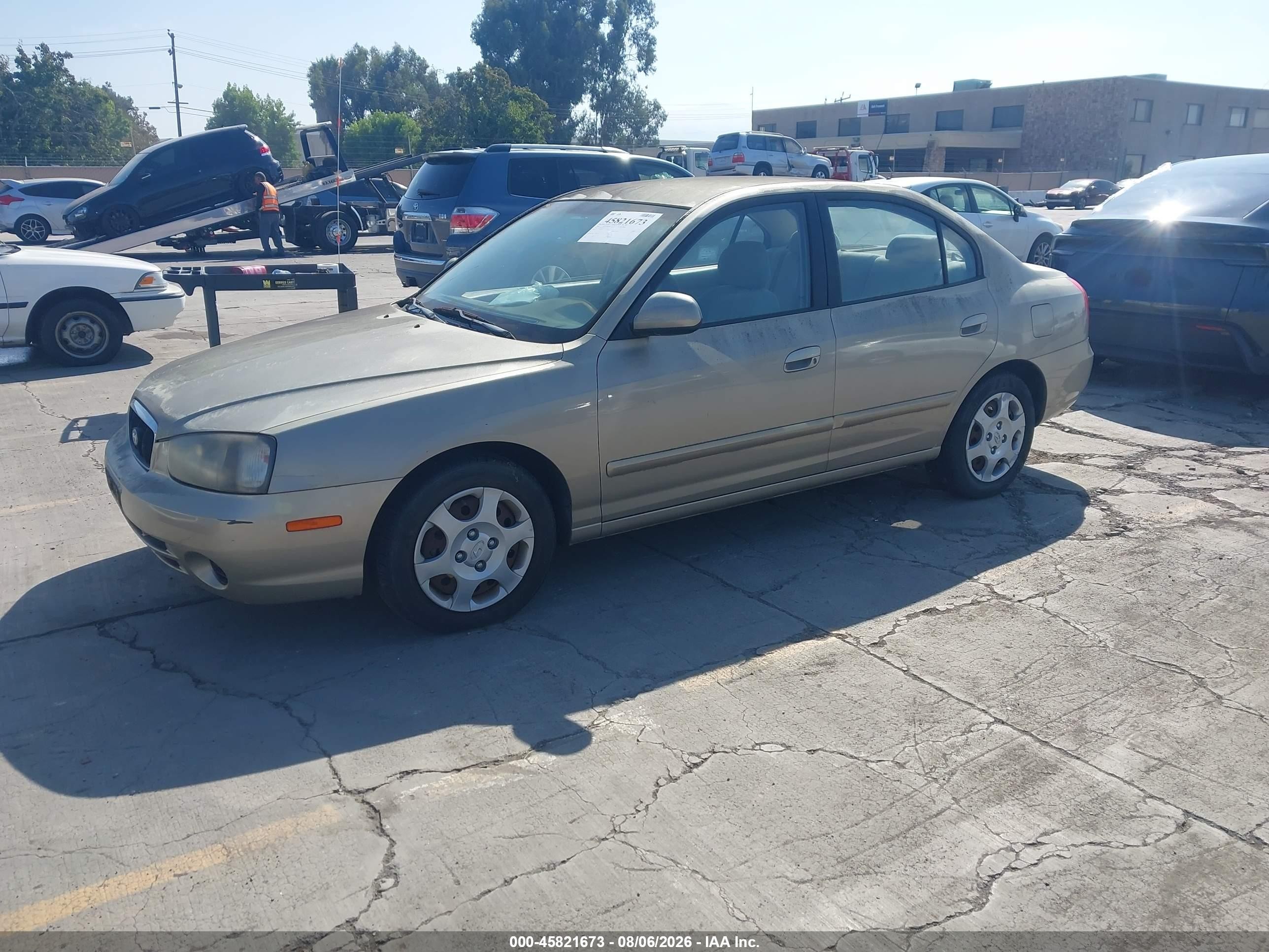 2003 Hyundai Elantra Gls/gt Gold vin: KMHDN45D83U612557