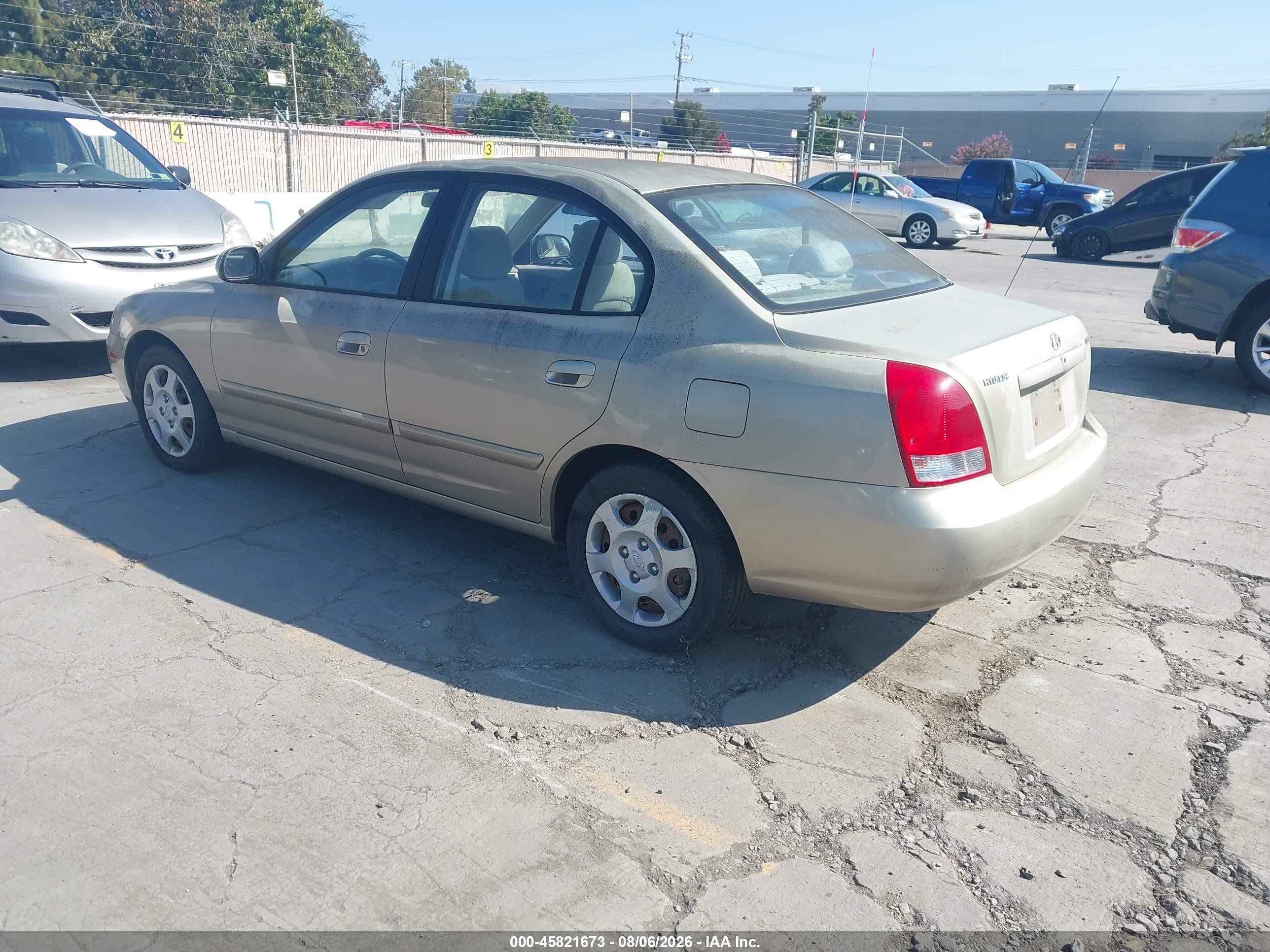 2003 Hyundai Elantra Gls/gt Gold vin: KMHDN45D83U612557