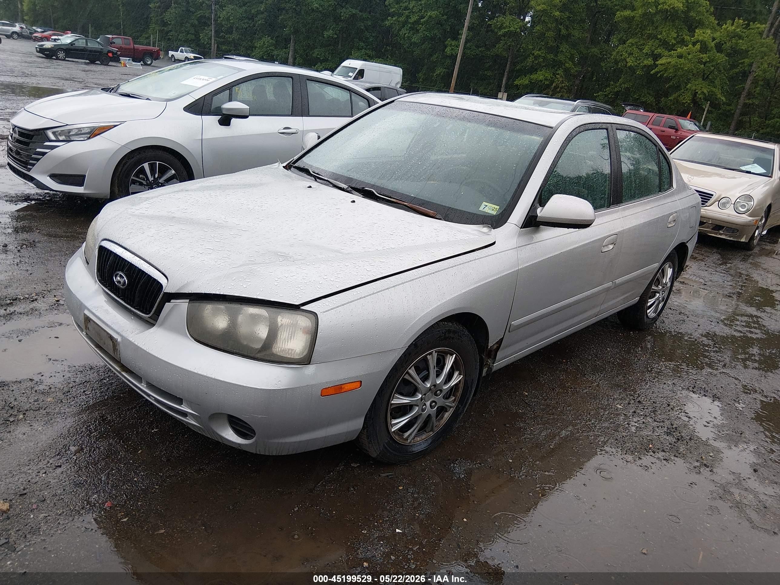 2002 Hyundai Elantra Gls Silver vin: KMHDN45D92U380081