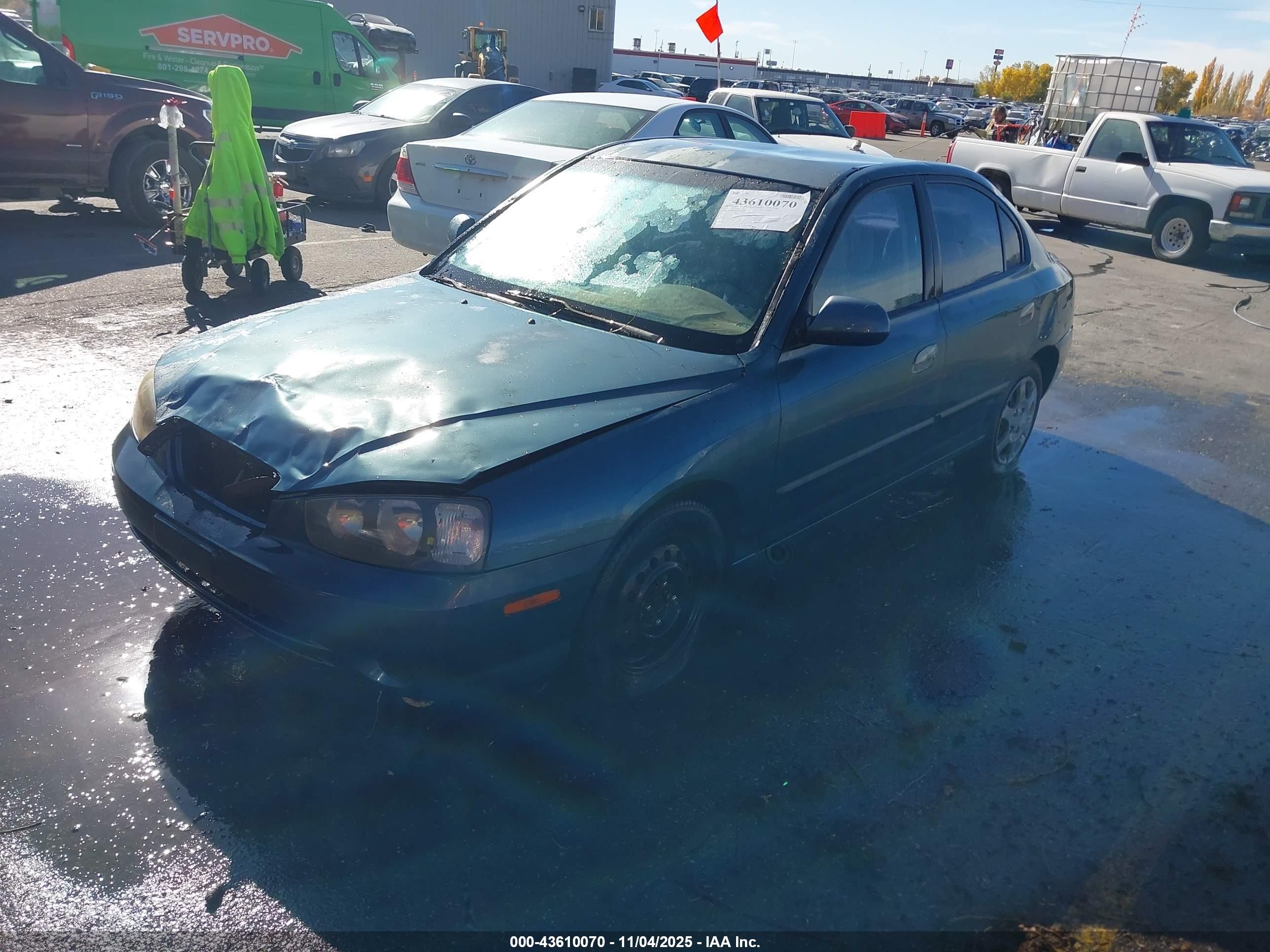 2003 Hyundai Elantra Gls/gt Синий vin: KMHDN45D93U583361