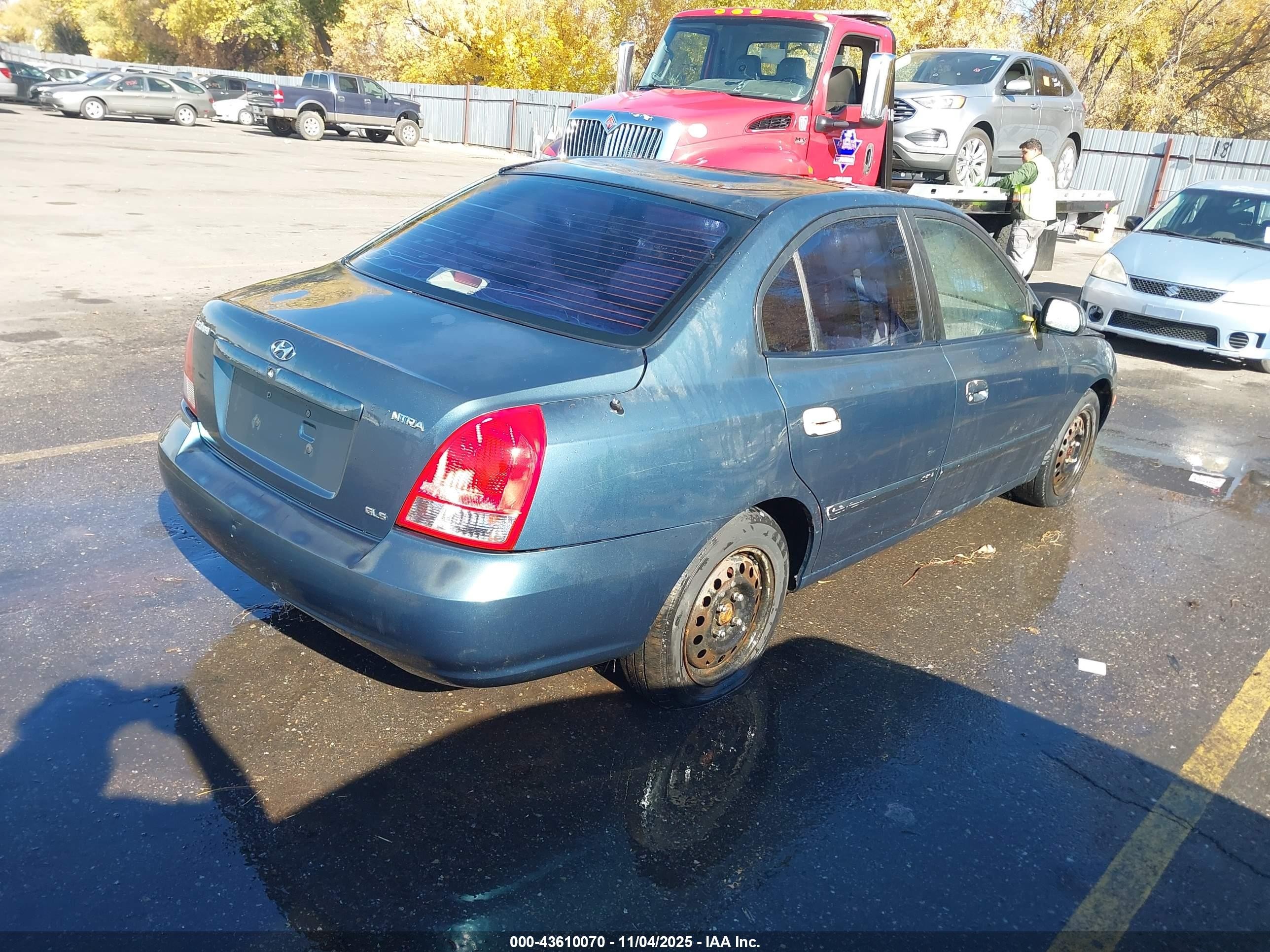 2003 Hyundai Elantra Gls/gt Синий vin: KMHDN45D93U583361