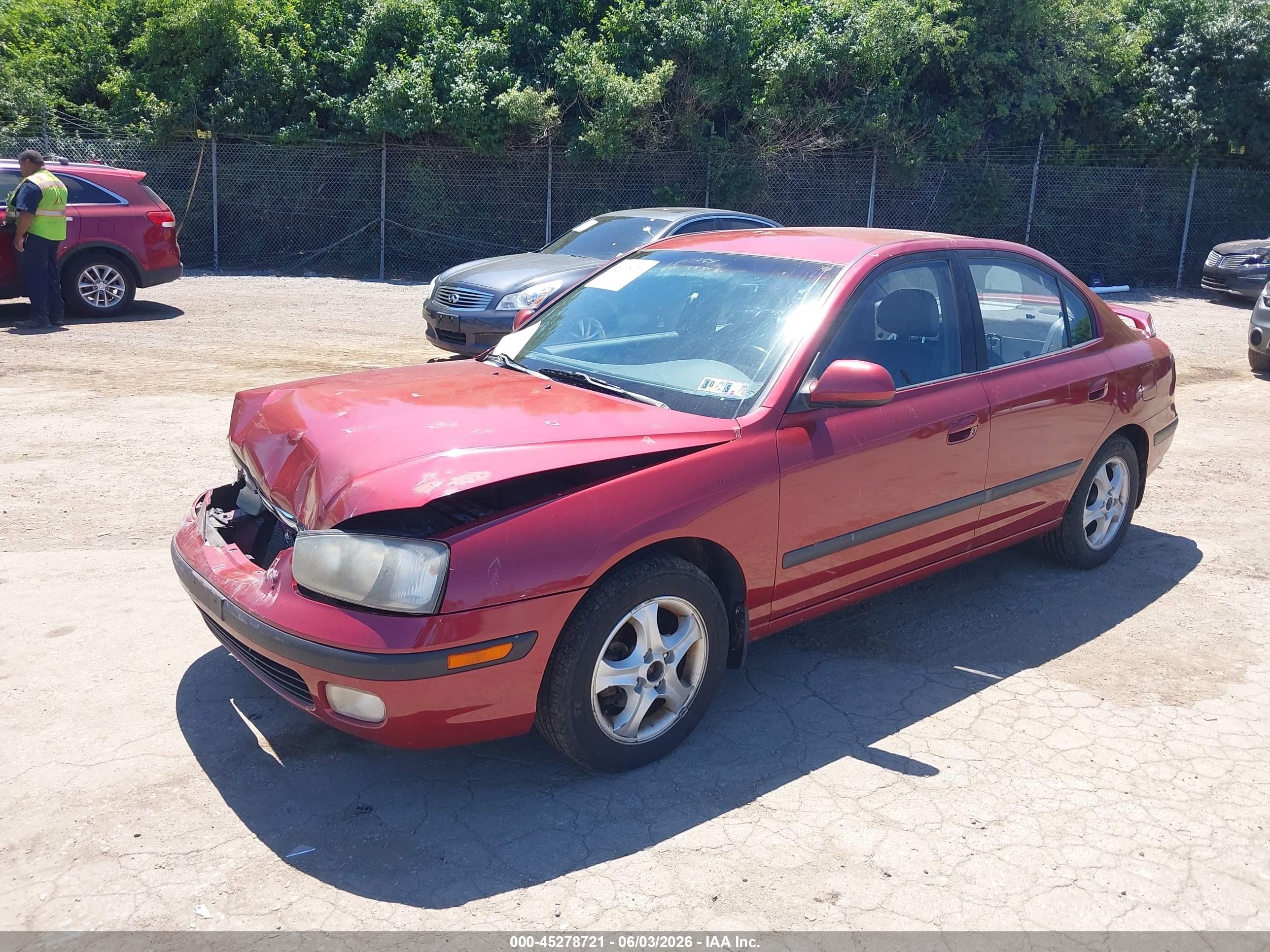 2003 Hyundai Elantra Gls/gt Red vin: KMHDN45DX3U647102