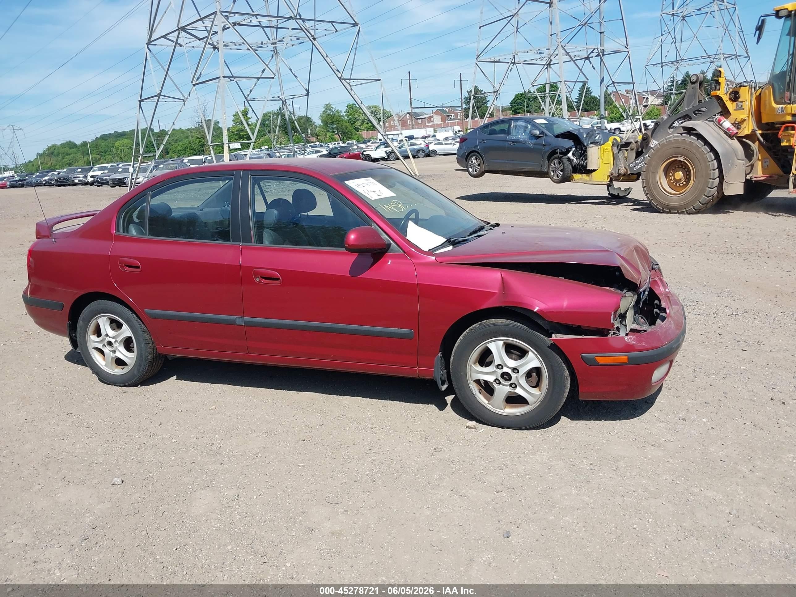 2003 Hyundai Elantra Gls/gt Red vin: KMHDN45DX3U647102