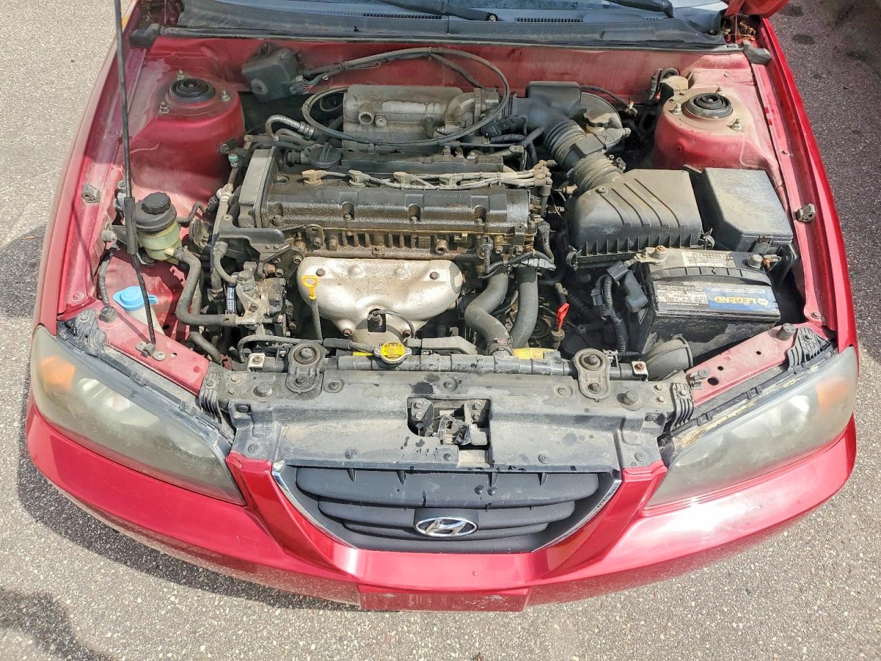 2004 Hyundai Elantra Gls Red vin: KMHDN46D04U708926