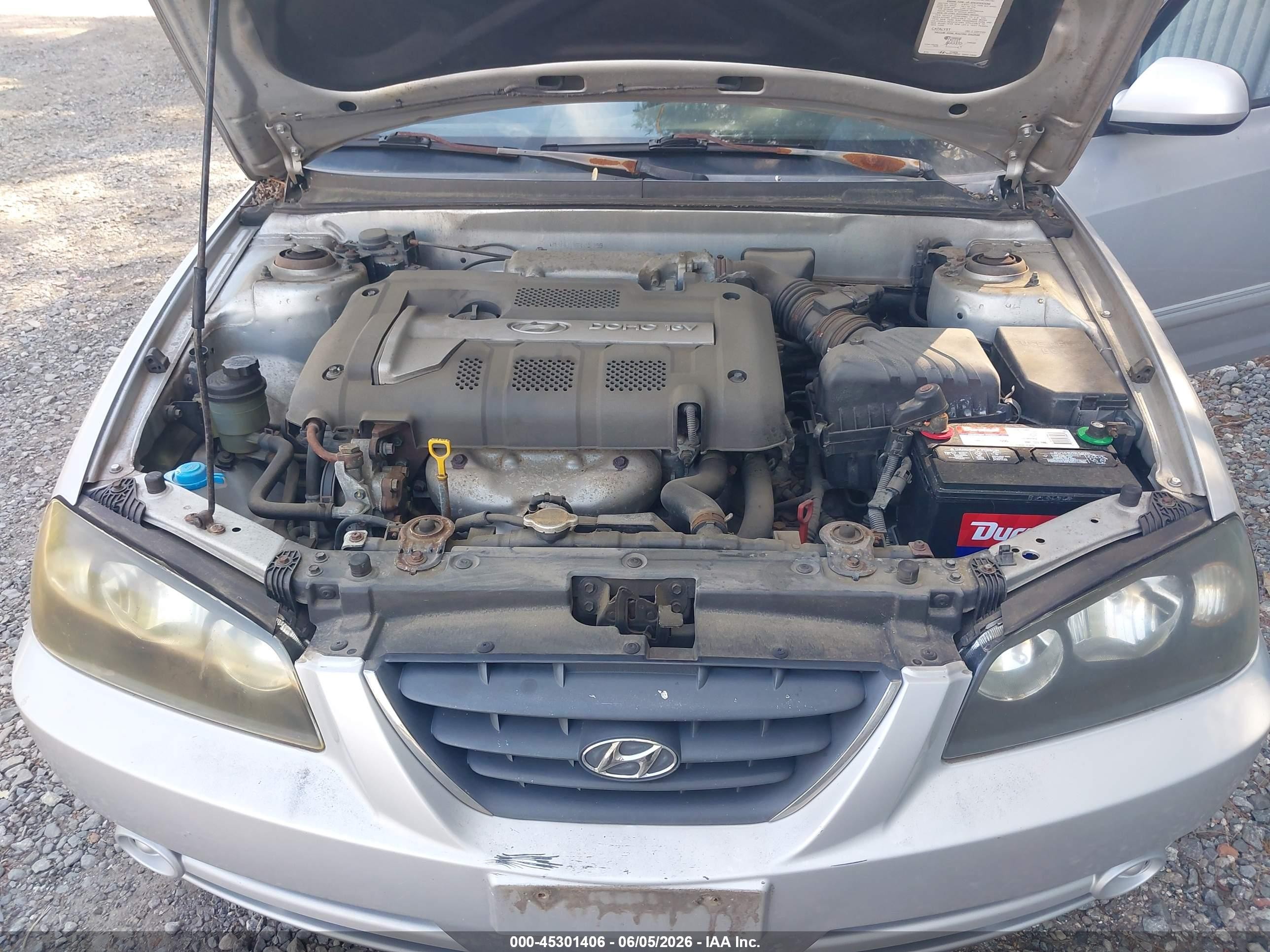 2005 Hyundai Elantra Gls/gt Silver vin: KMHDN46D05U011659