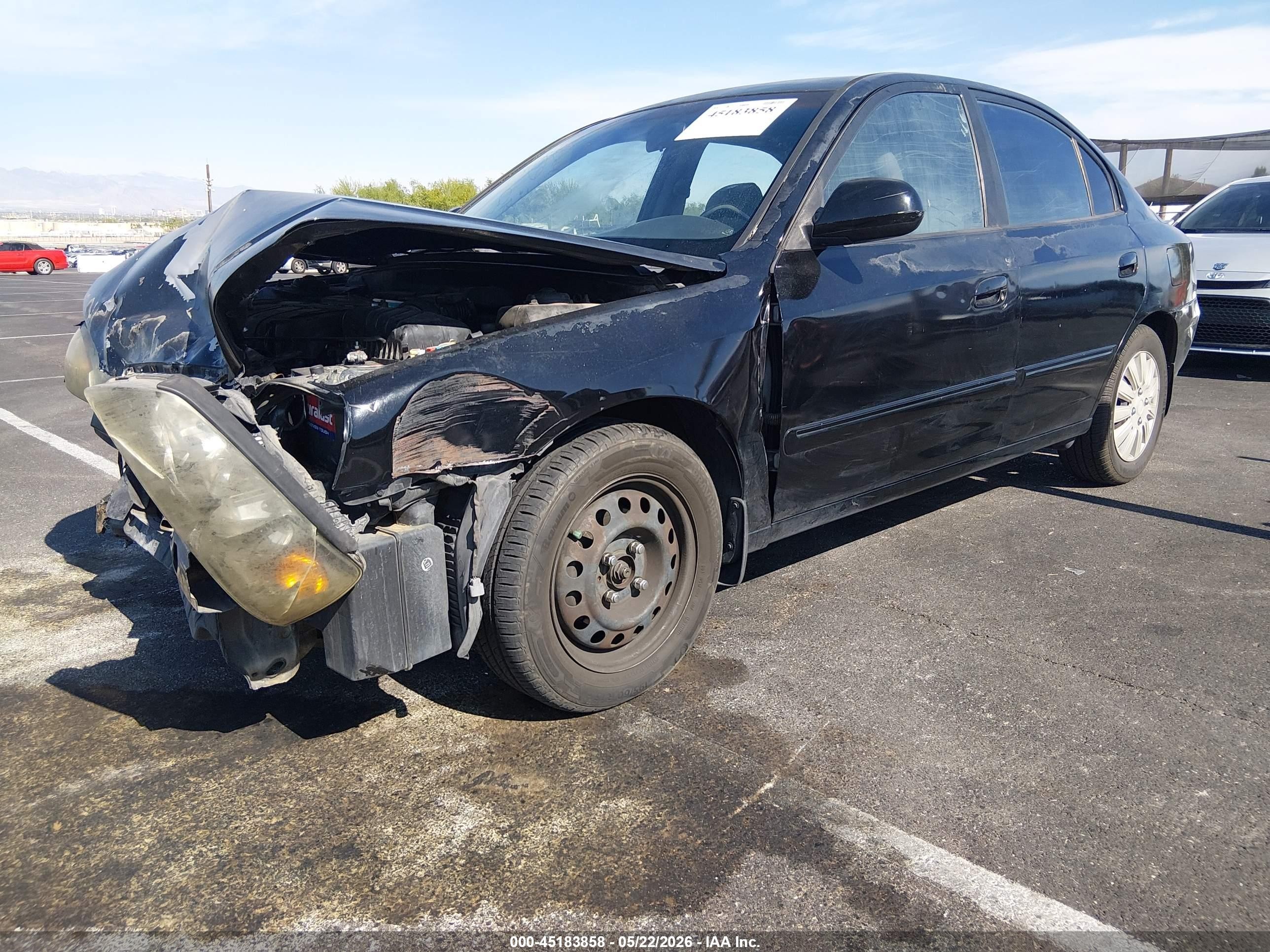 2005 Hyundai Elantra Gls/gt Black vin: KMHDN46D05U018613