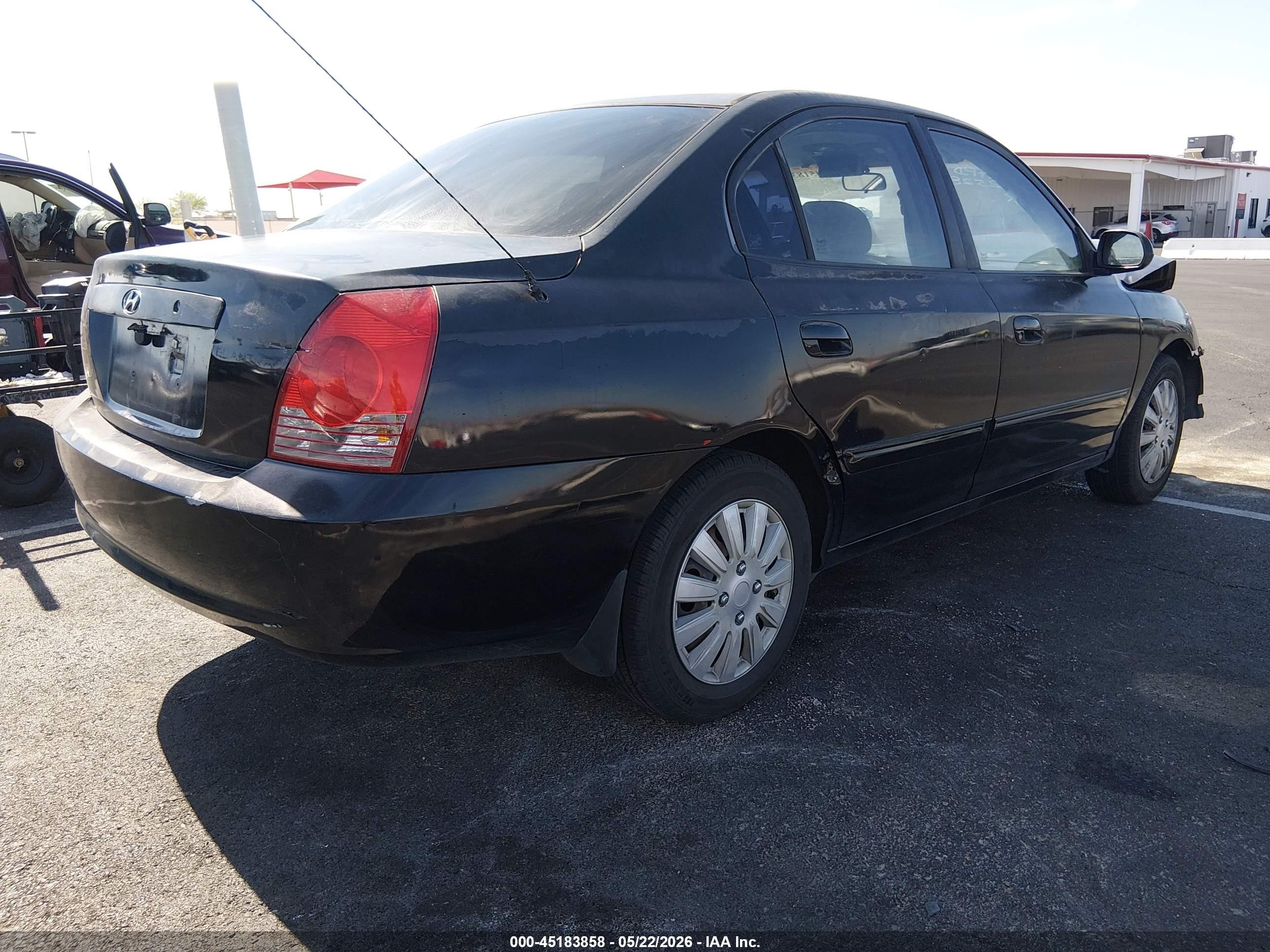 2005 Hyundai Elantra Gls/gt Black vin: KMHDN46D05U018613