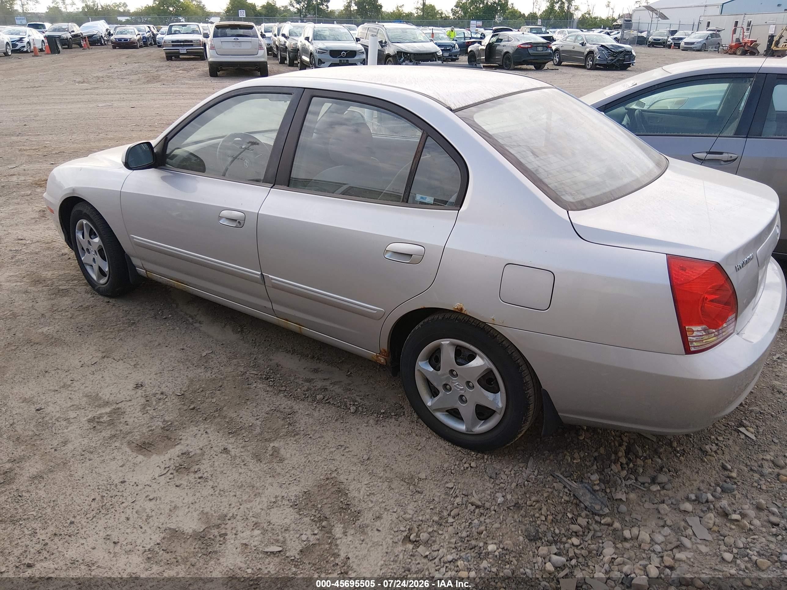 2005 Hyundai Elantra Gls/gt Silver vin: KMHDN46D05U036612