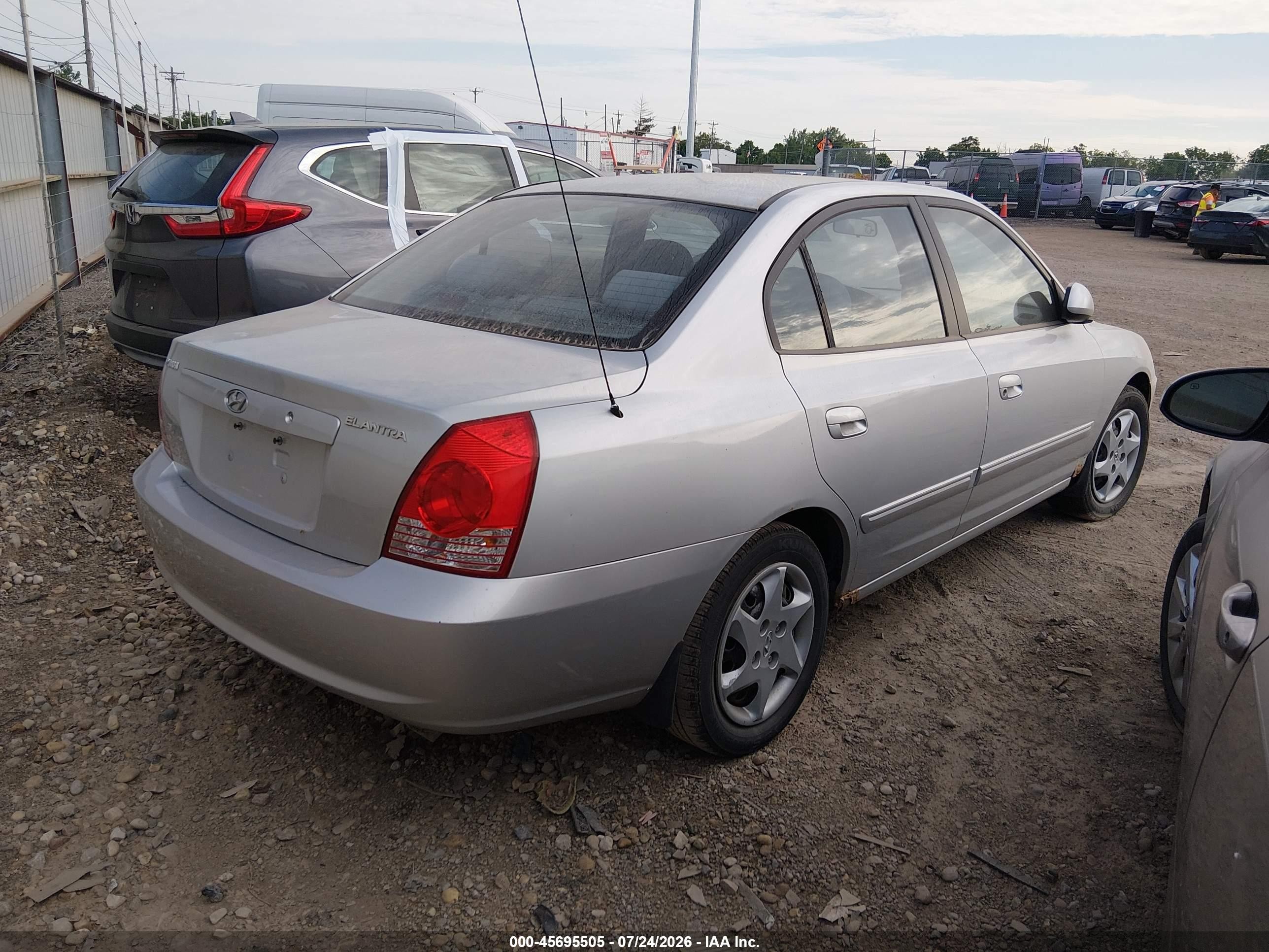 2005 Hyundai Elantra Gls/gt Silver vin: KMHDN46D05U036612