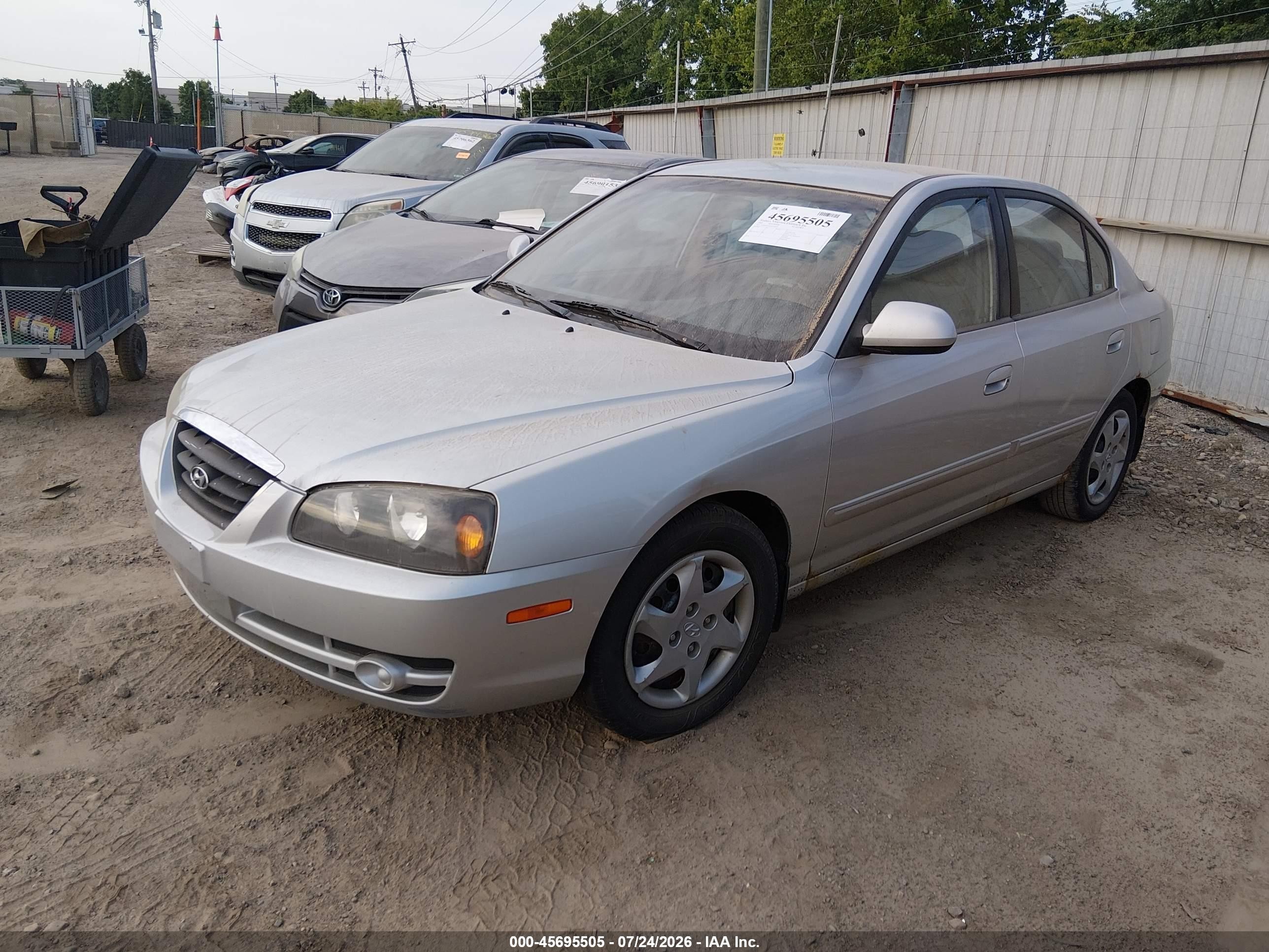 2005 Hyundai Elantra Gls/gt Silver vin: KMHDN46D05U036612